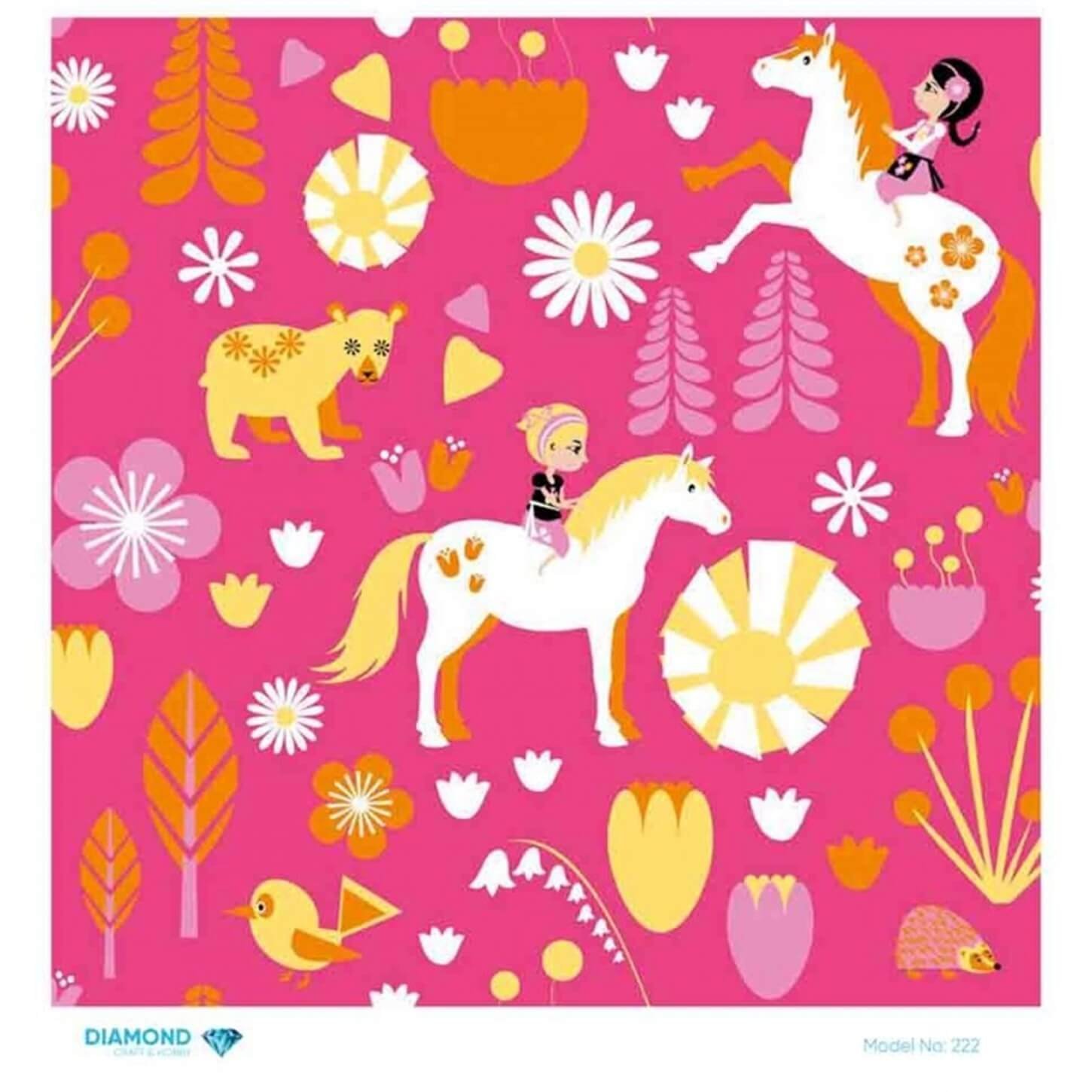 Декупаж рисовой бумагой ромб 222