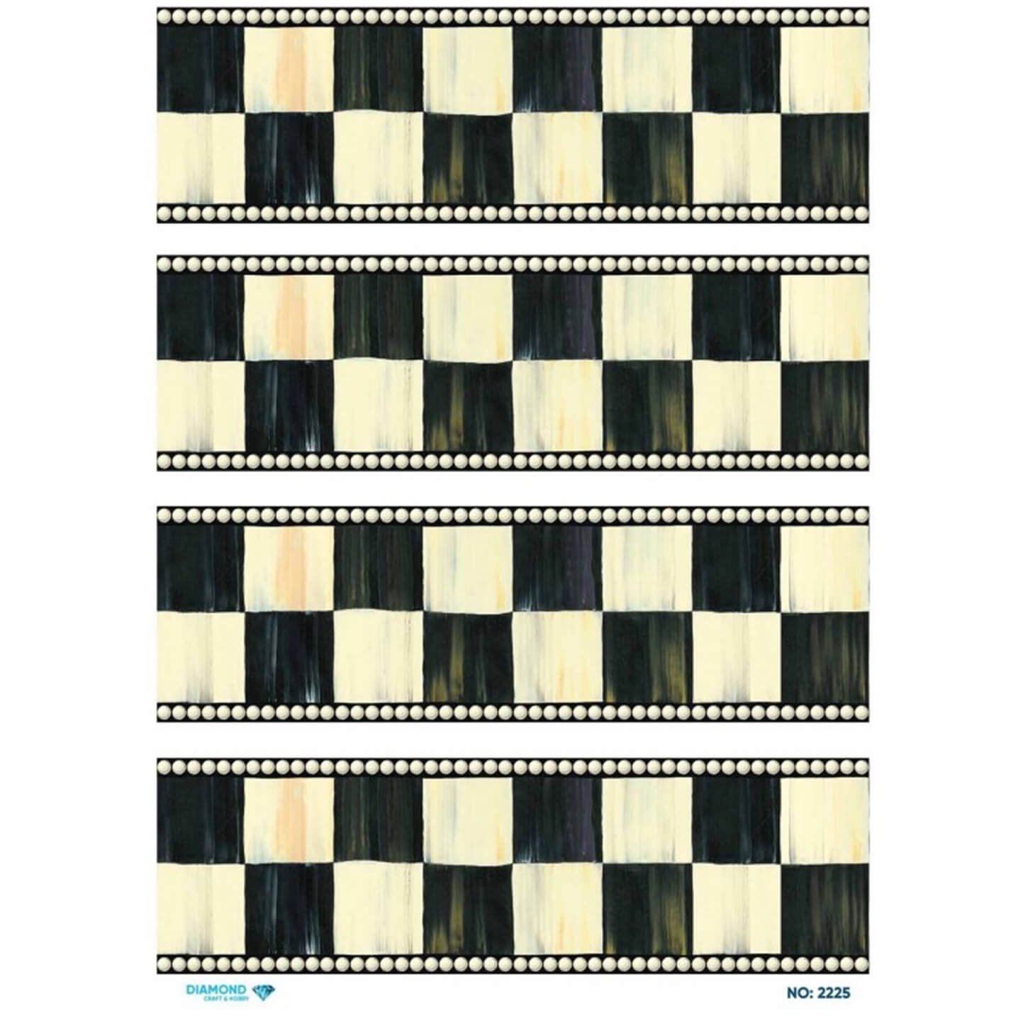 ديكوباج ورق الأرز الماسي 2225
