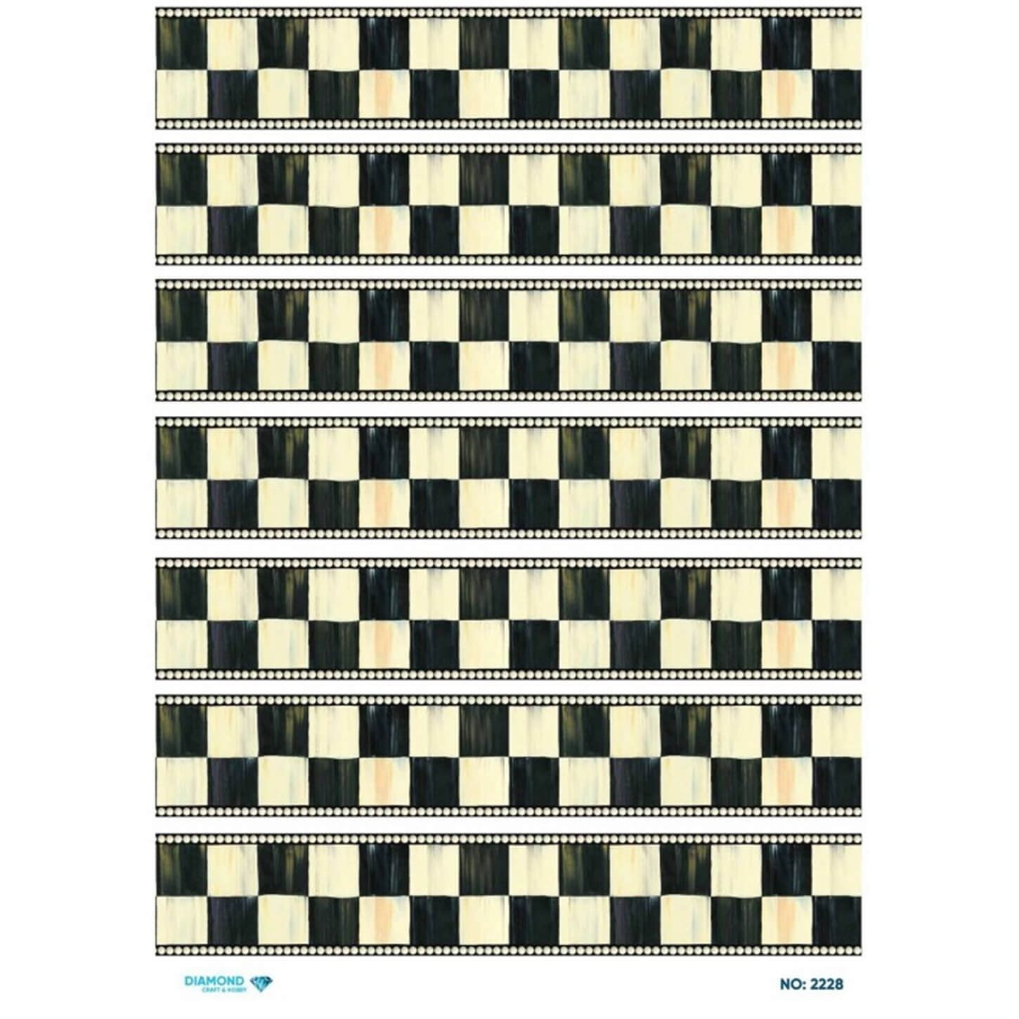 ديكوباج ورق الأرز الماسي 2228