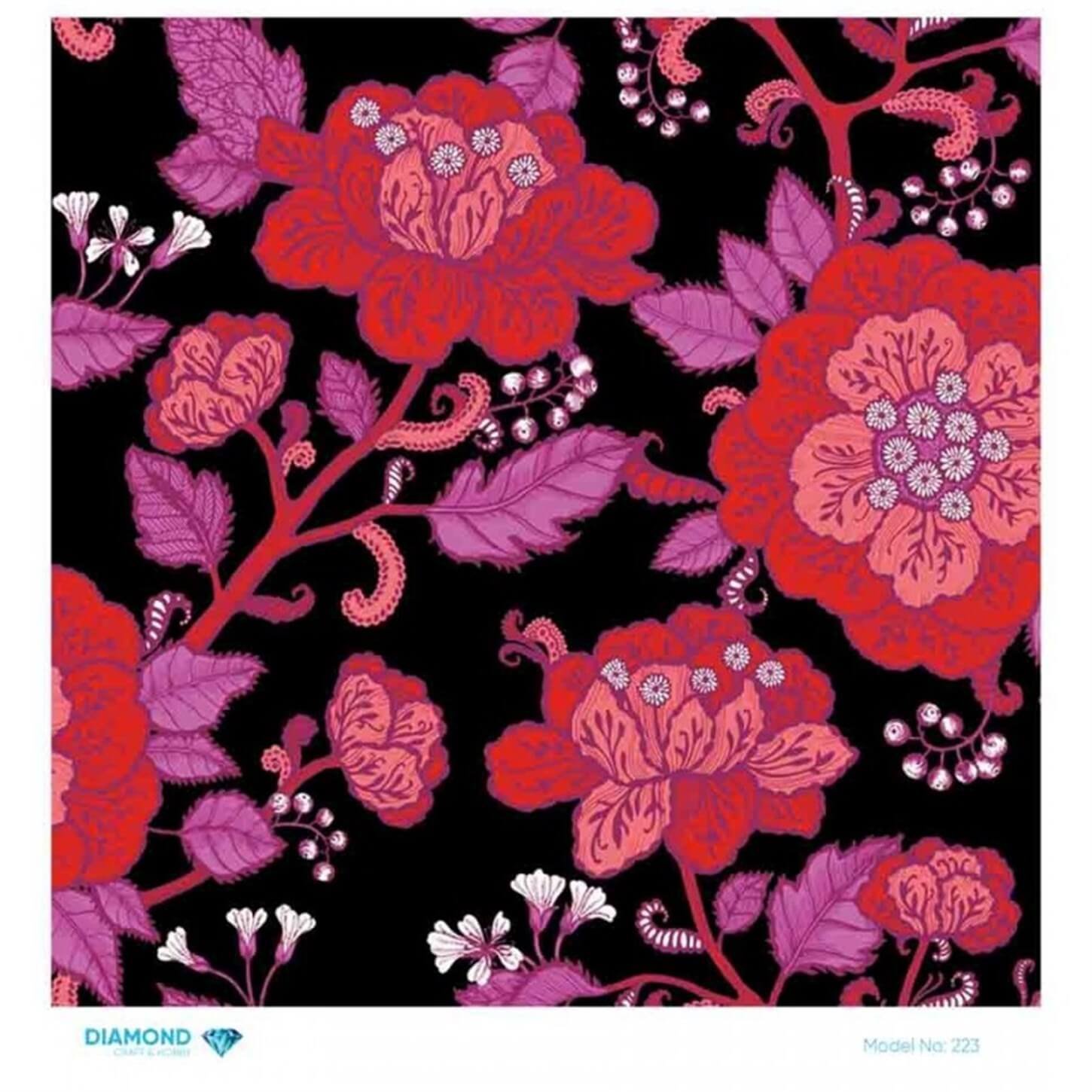 Декупаж рисовой бумагой ромб 223