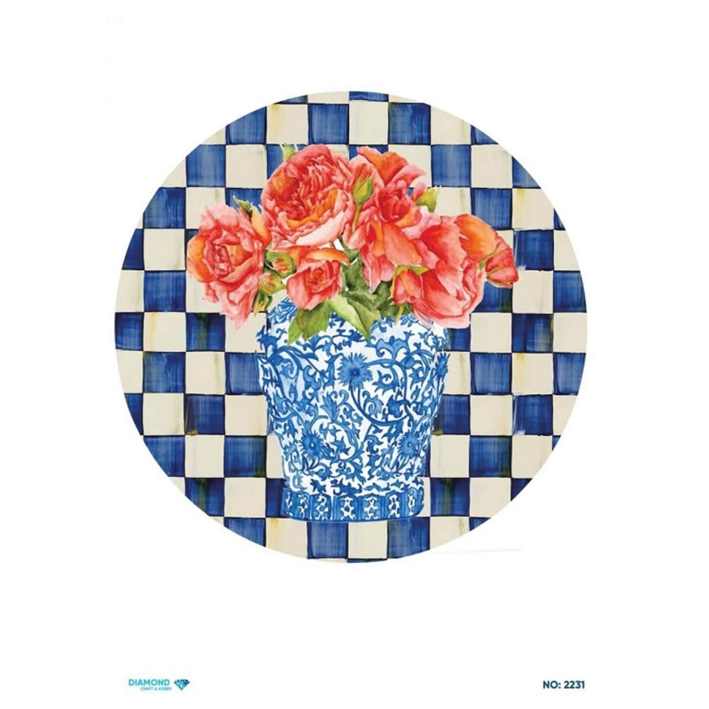 ديكوباج ورق الأرز الماسي 2231