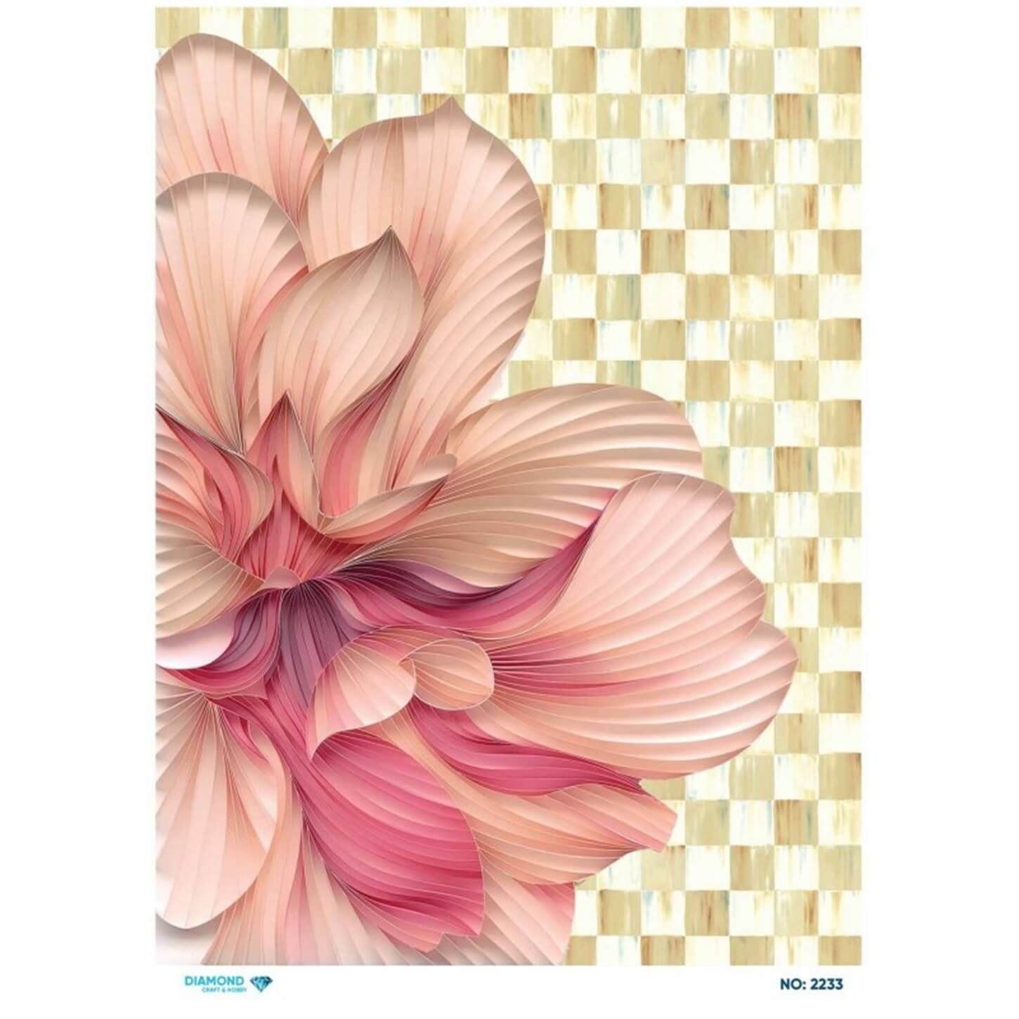 ديكوباج ورق الأرز الماسي 2233