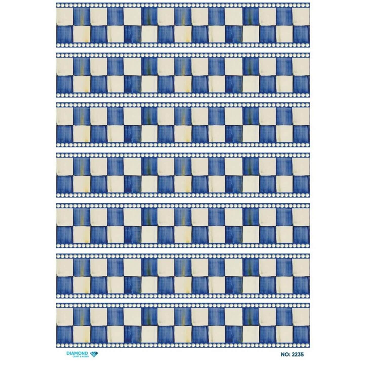 ديكوباج ورق الأرز الماسي 2235