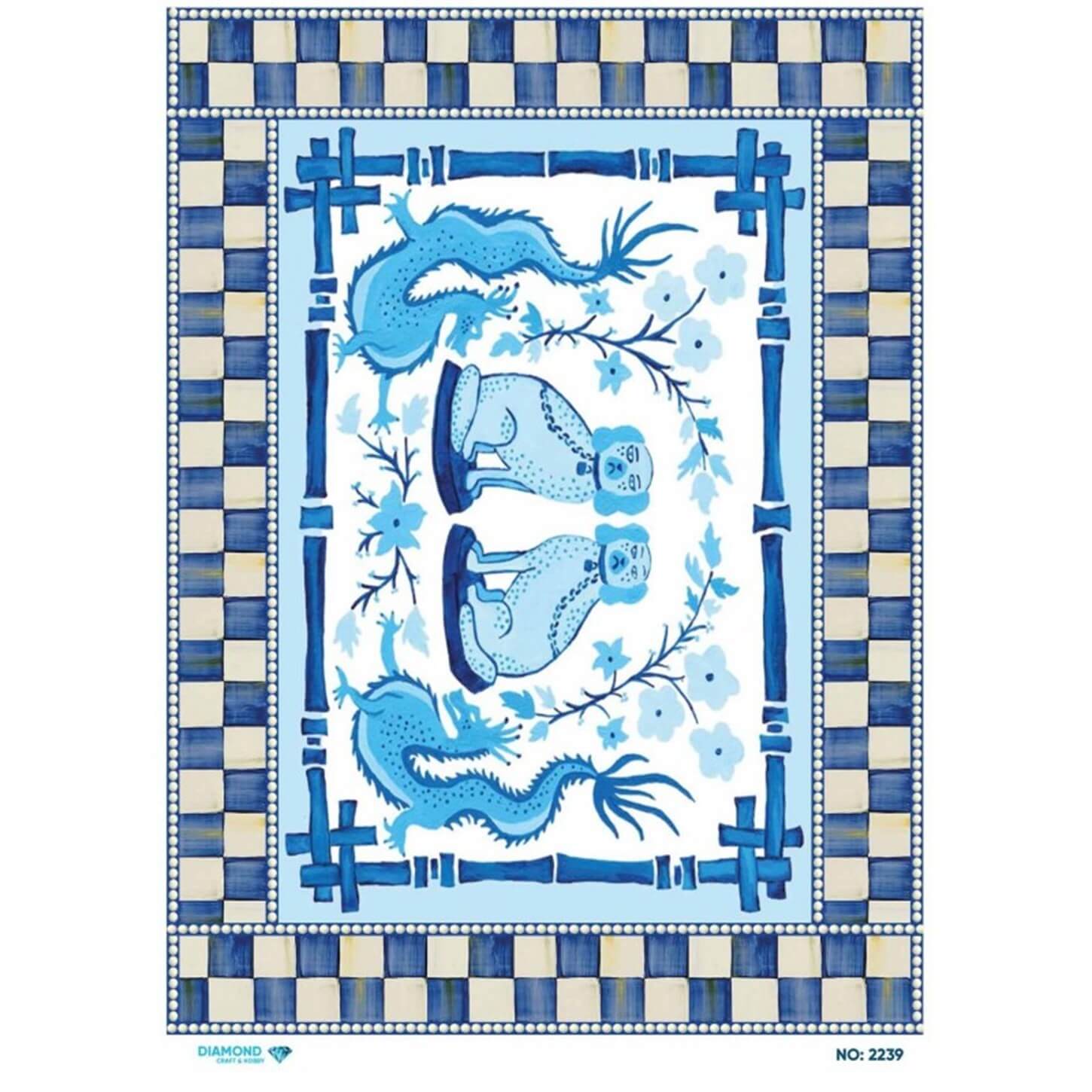 ديكوباج ورق الأرز الماسي 2239