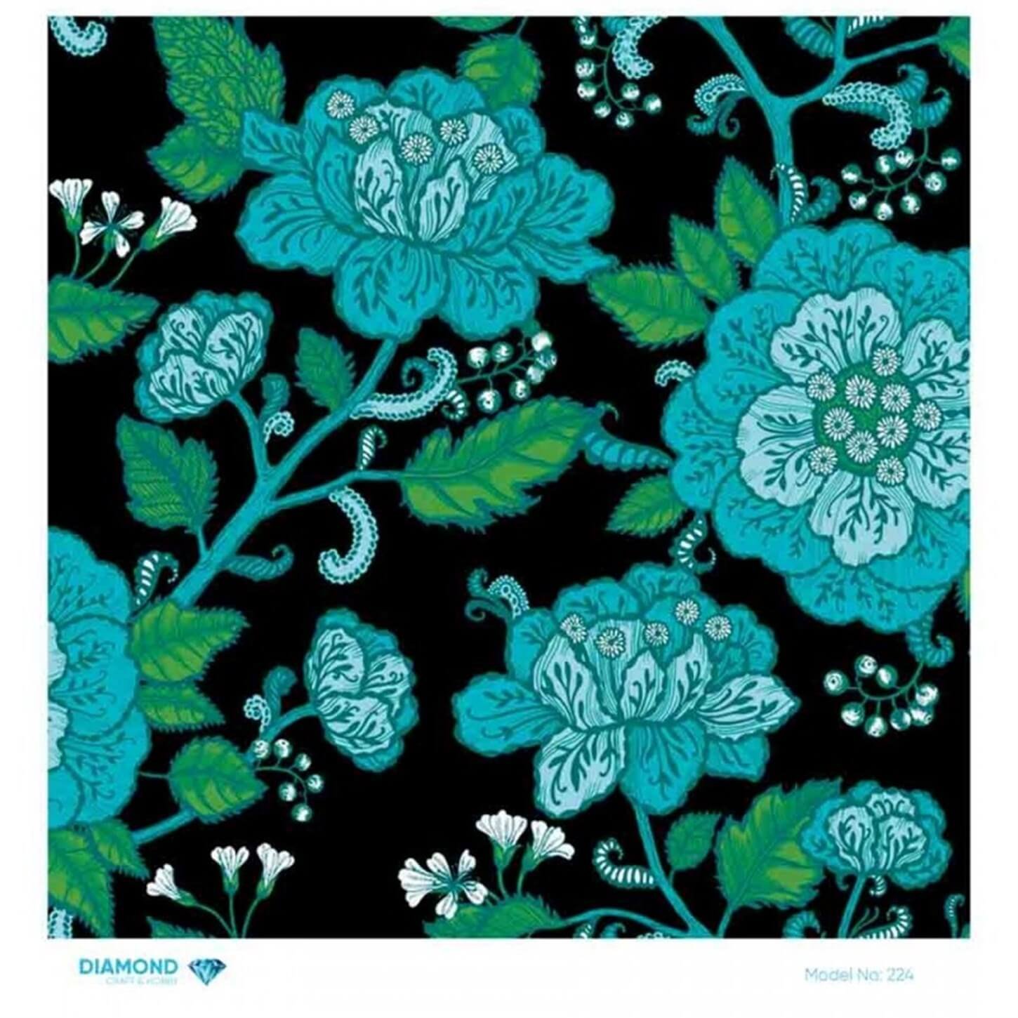 Декупаж рисовой бумагой ромб 224