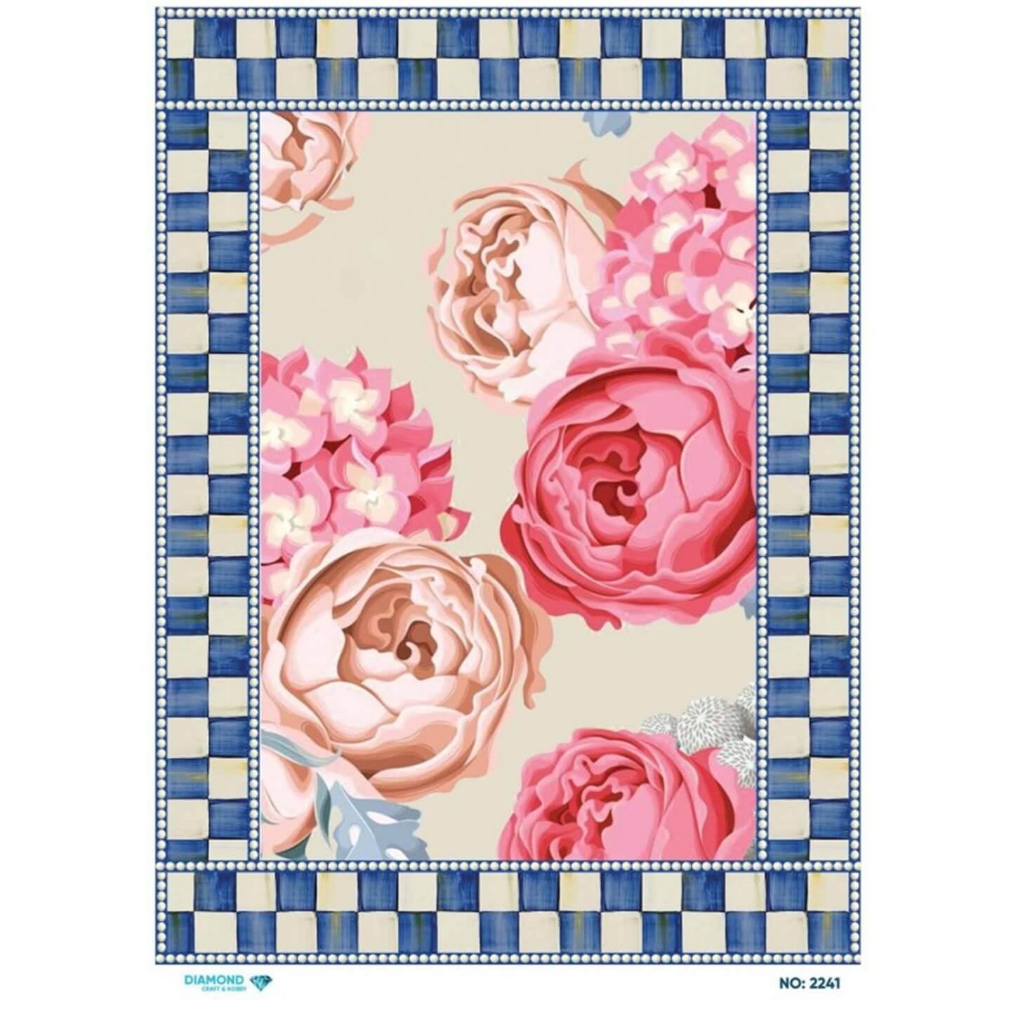 ديكوباج ورق الأرز الماسي 2241