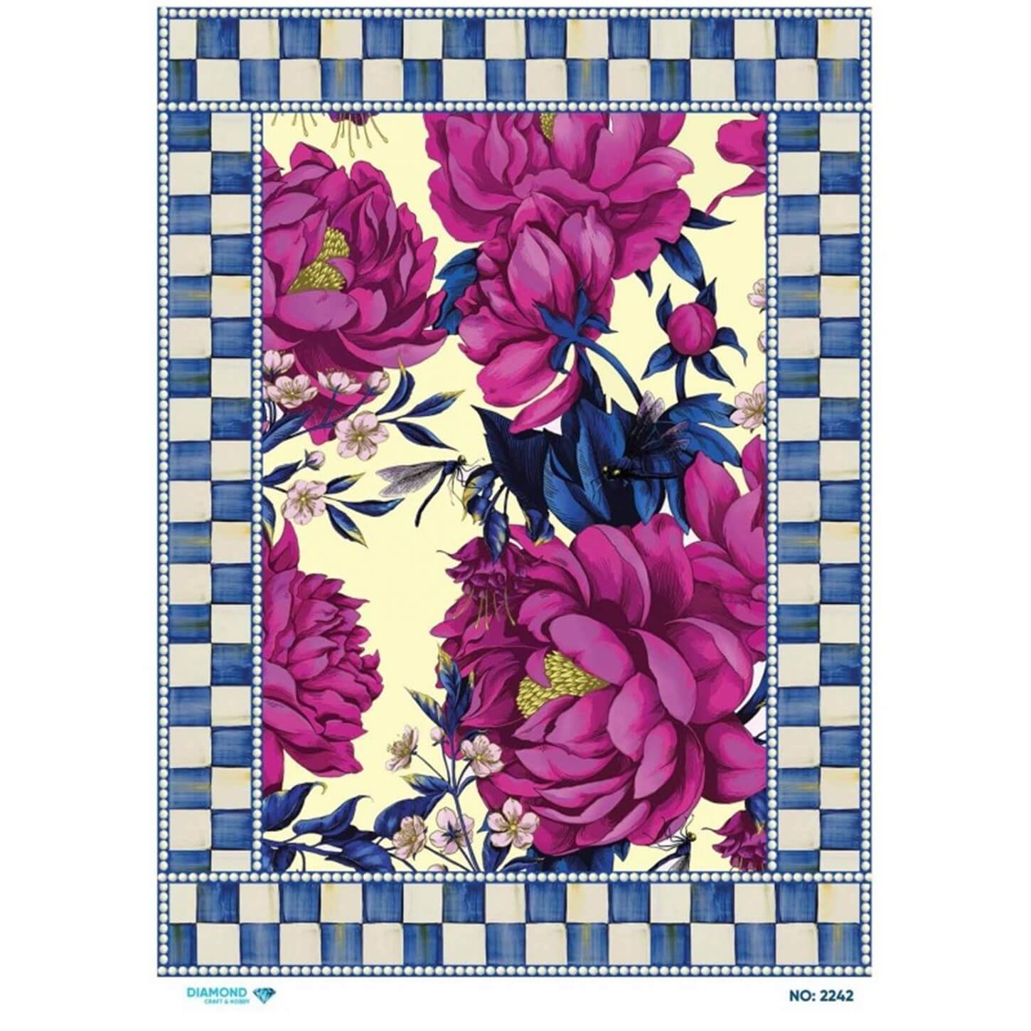 ديكوباج ورق الأرز الماسي 2242