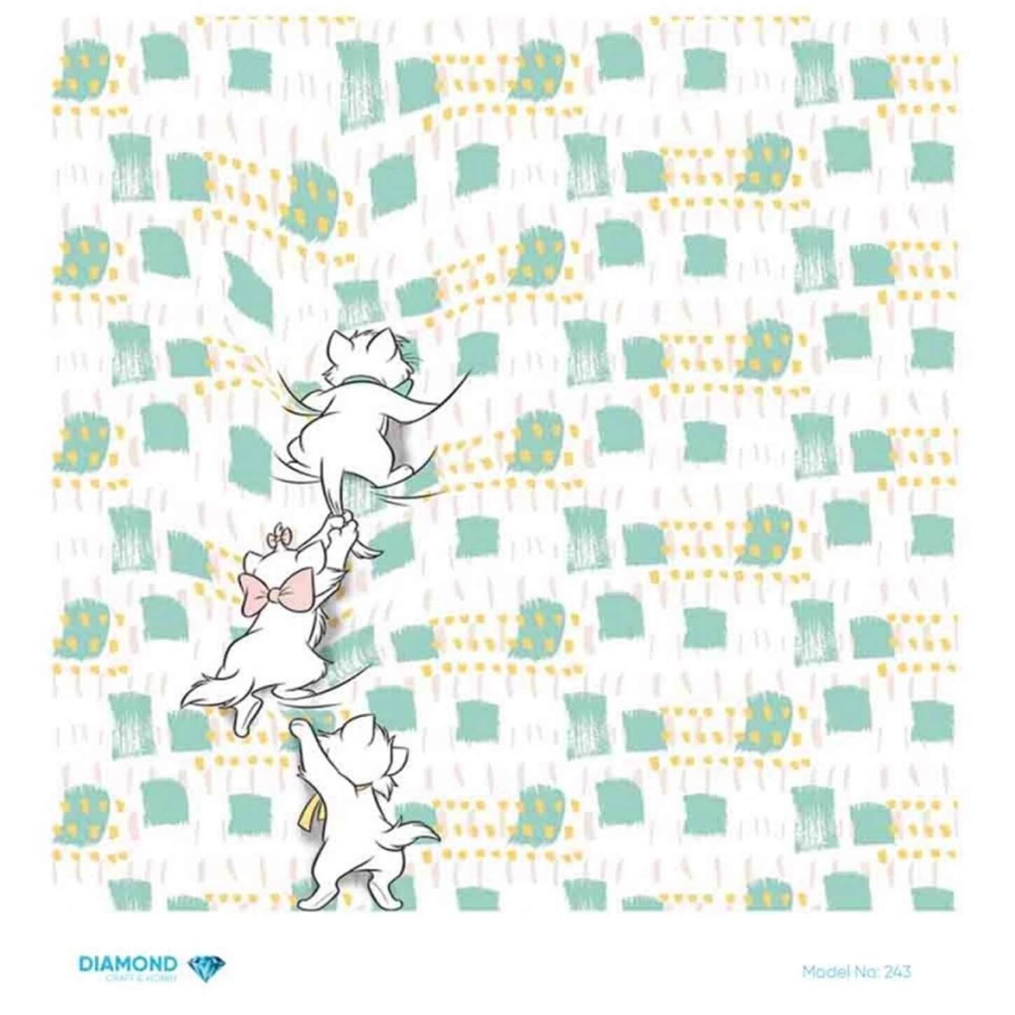 Декупаж рисовой бумагой ромб 243