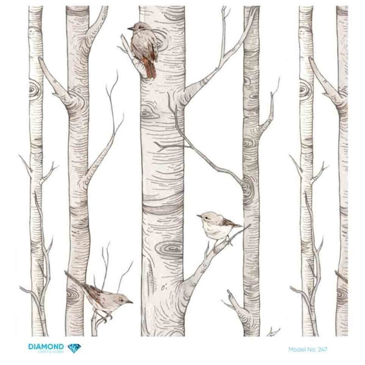 ديكوباج ورق الأرز الماسي 247