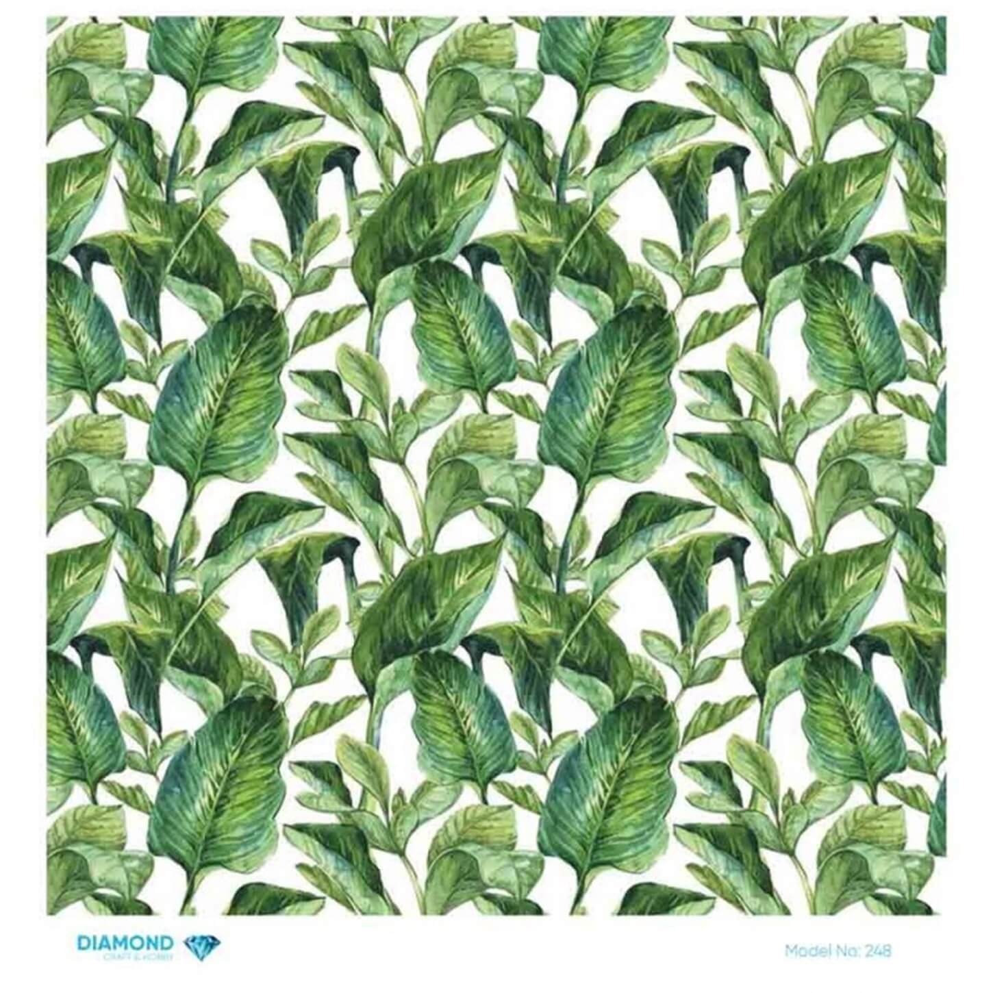 Декупаж рисовой бумагой ромб 248