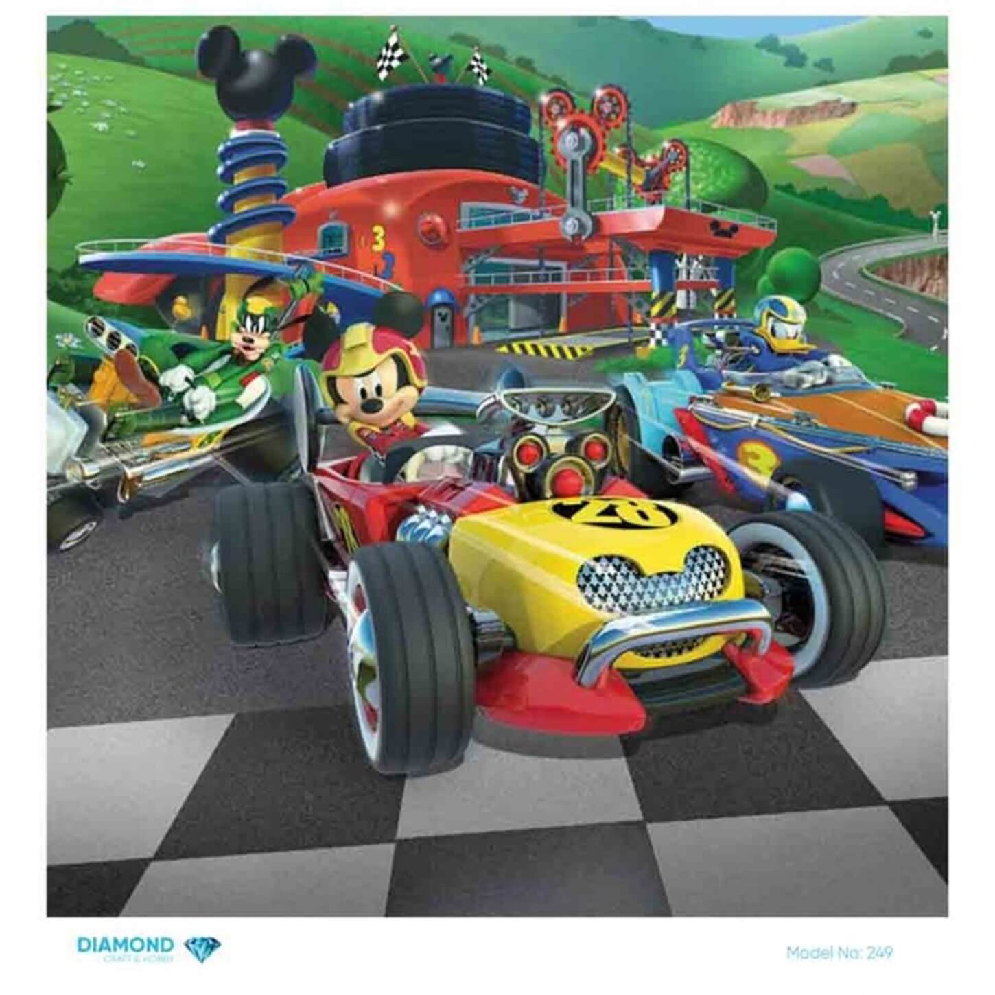 Декупаж рисовой бумагой с ромбами 249