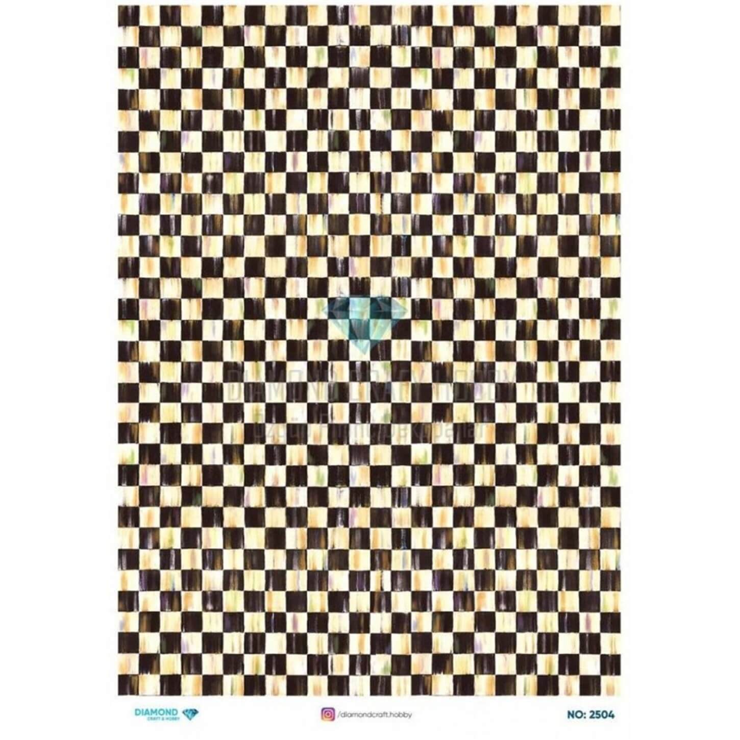 ديكوباج ورق الأرز الماسي 2504