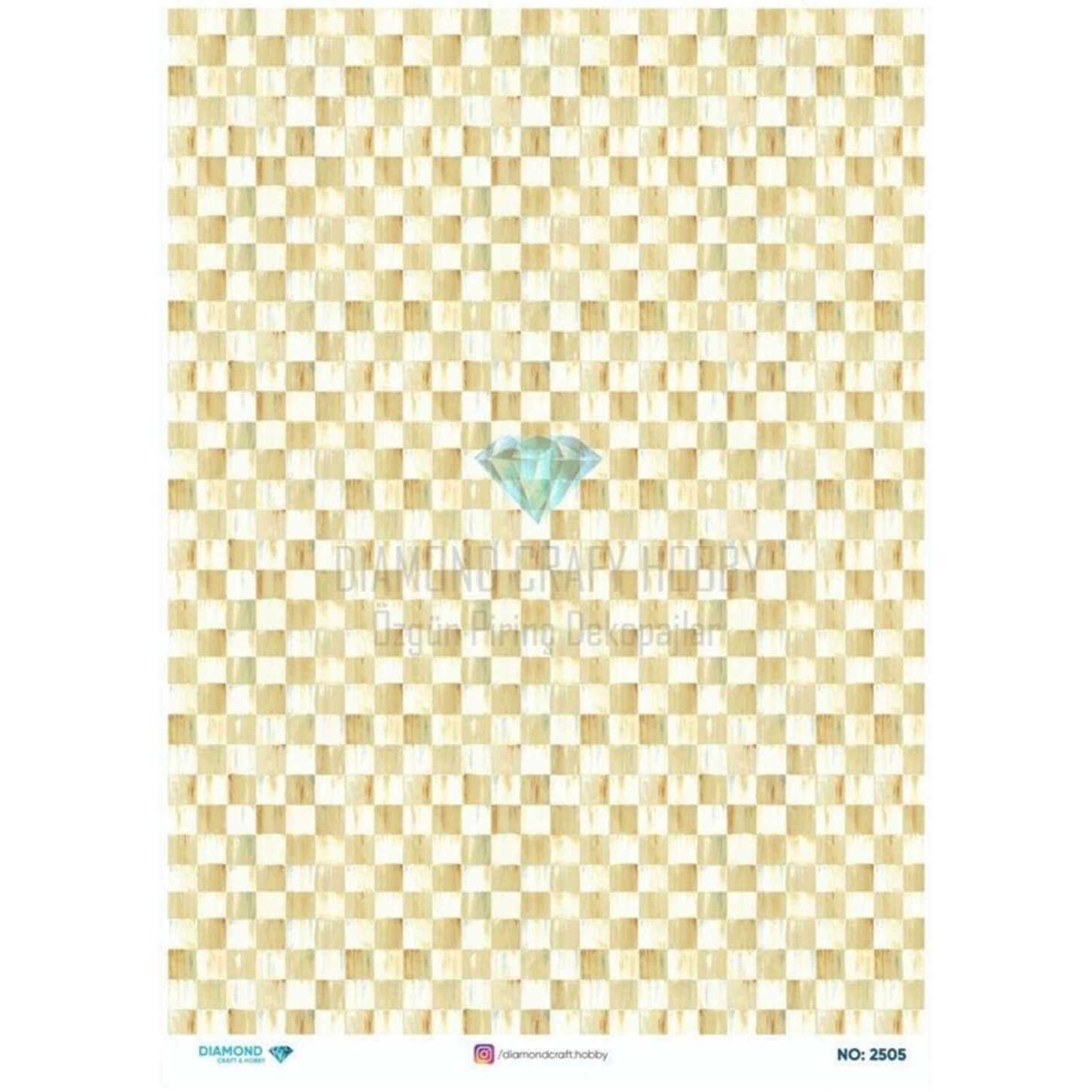 ديكوباج ورق الأرز الماسي 2505