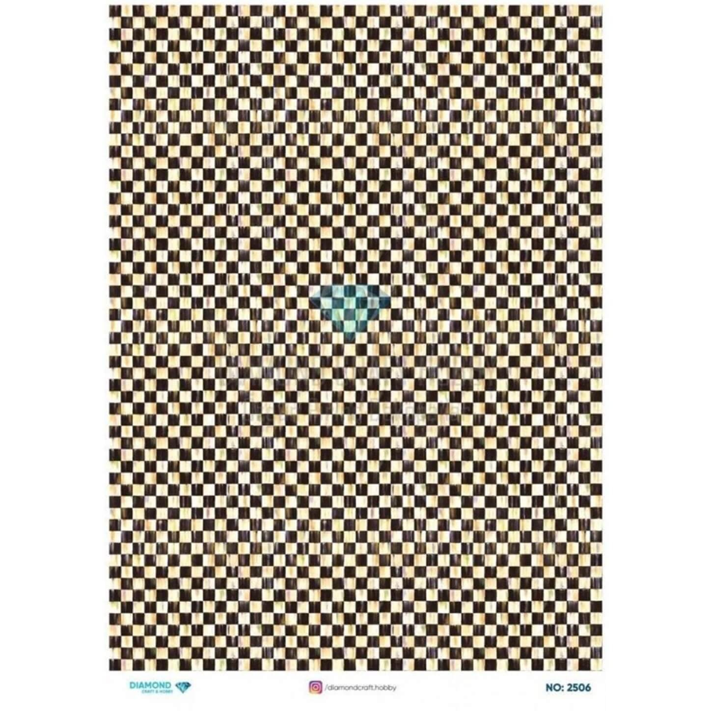 ديكوباج ورق الأرز الماسي 2506