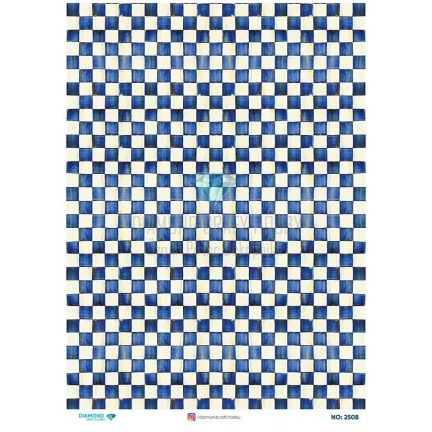 ديكوباج ورق الأرز الماسي 2508