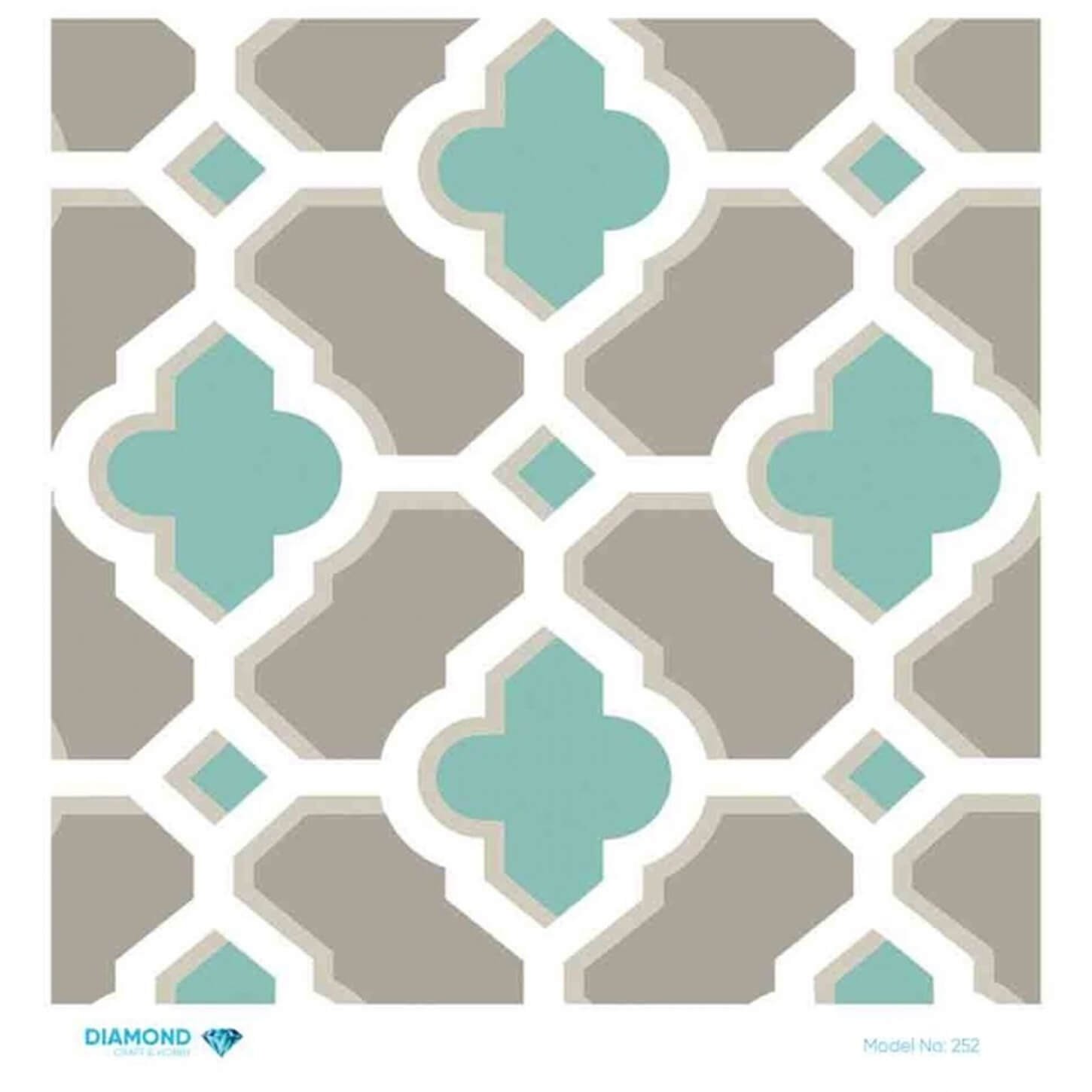 Декупаж рисовой бумагой ромб 252