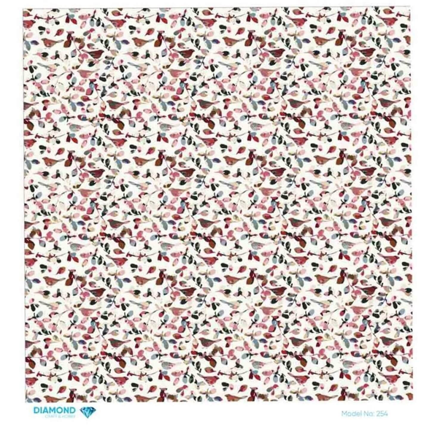 Декупаж рисовой бумагой ромб 254