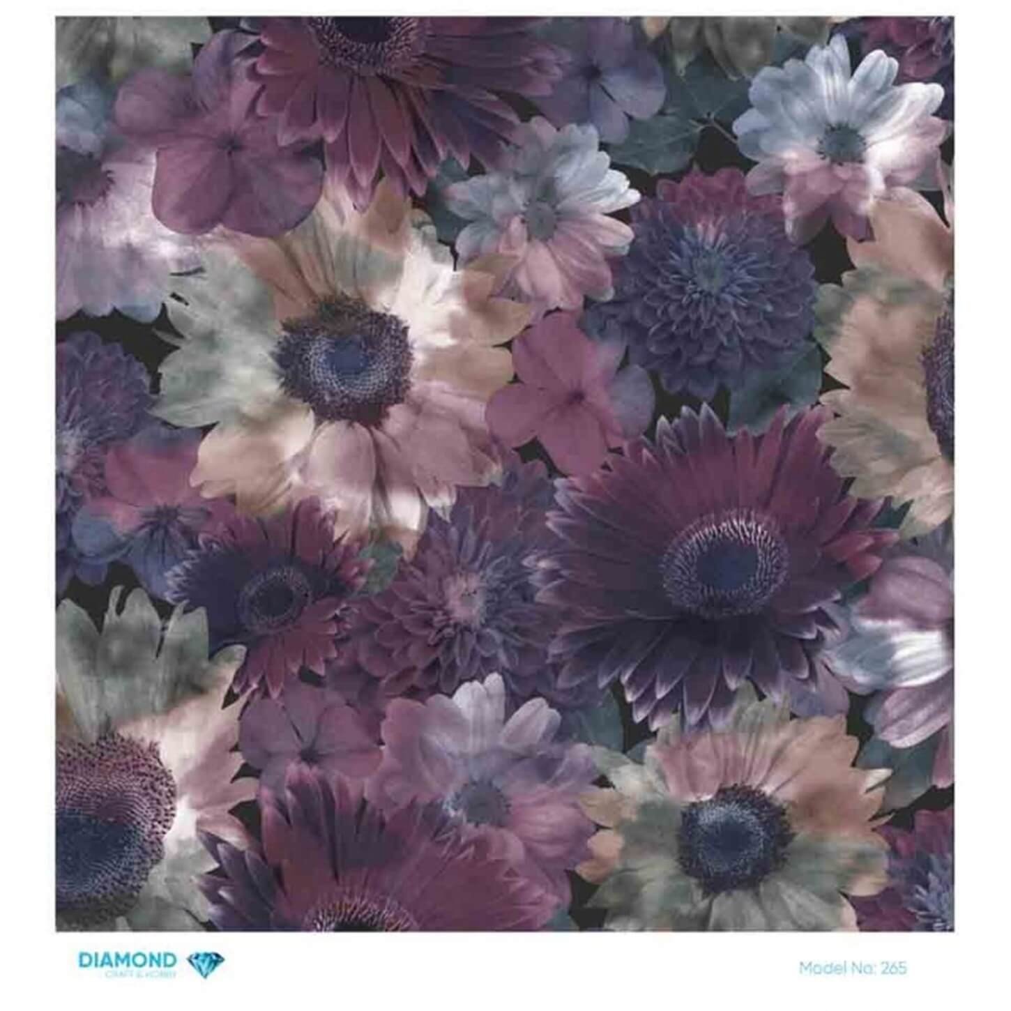 Декупаж рисовой бумагой с бриллиантами 265