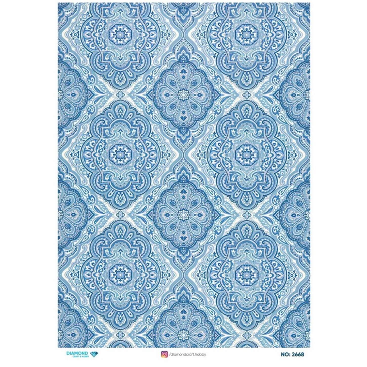 ديكوباج ورق الأرز الماسي 2668