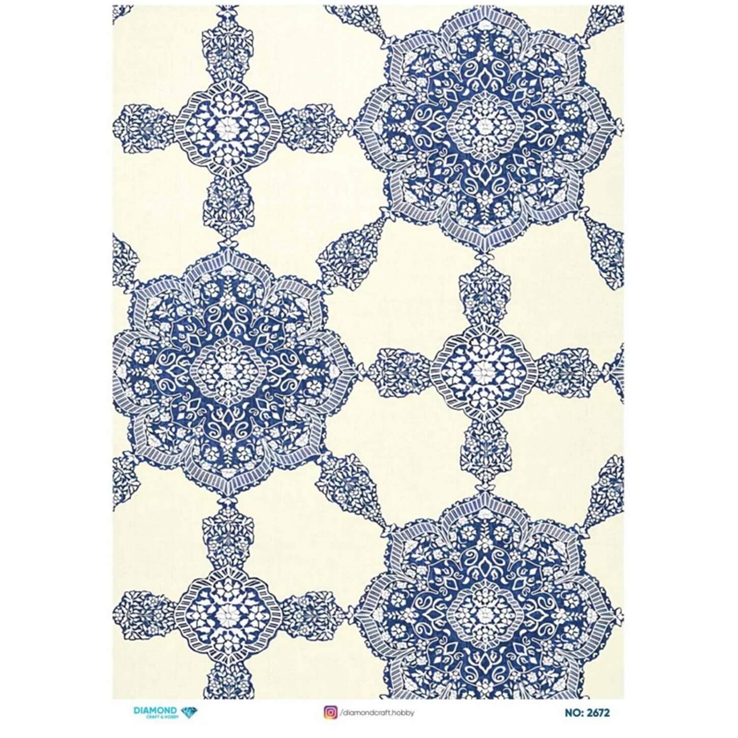 ديكوباج ورق الأرز الماسي 2672