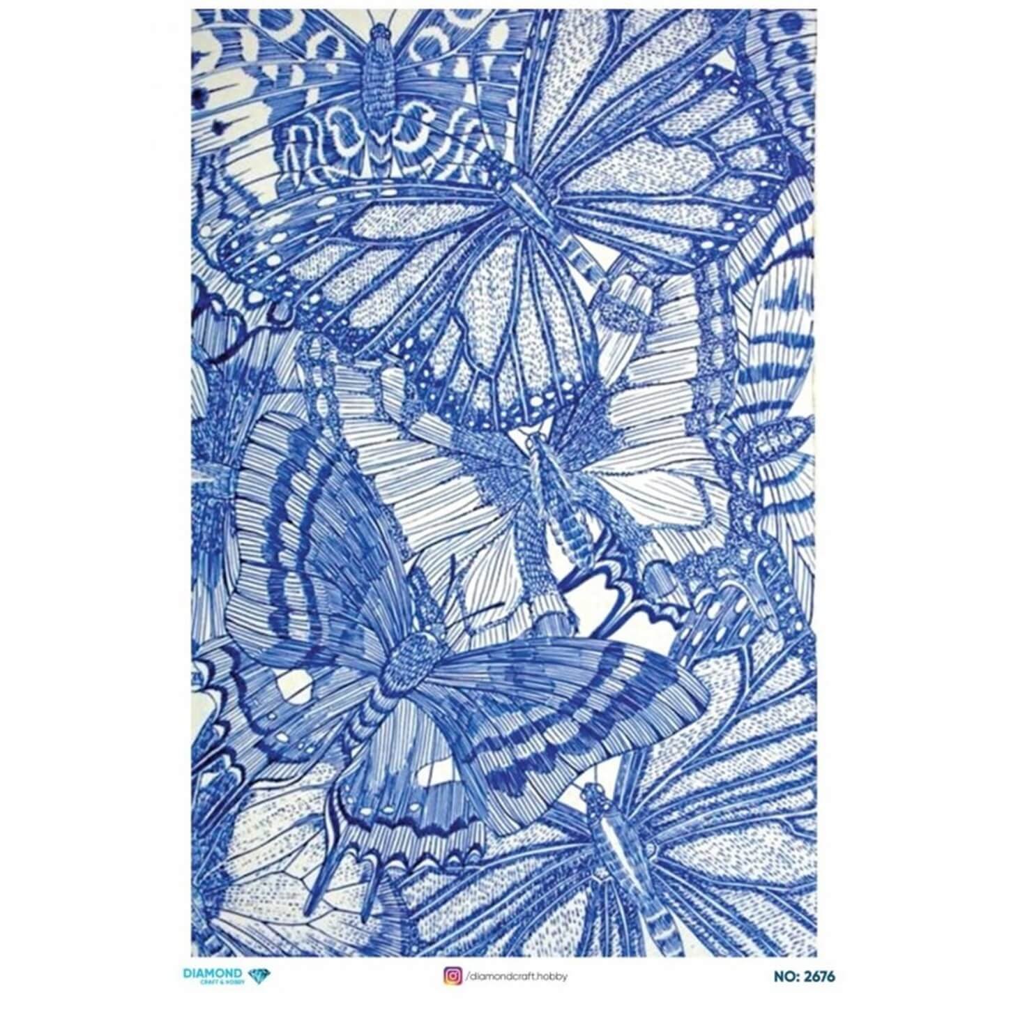 ديكوباج ورق الأرز الماسي 2676