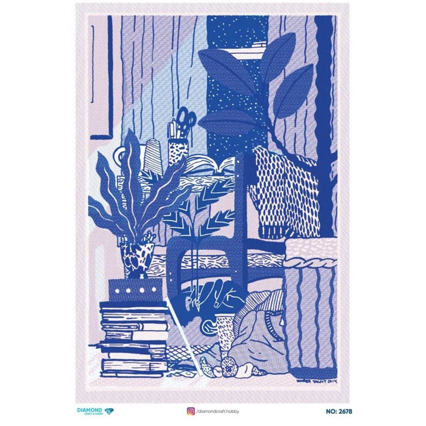 ديكوباج ورق الأرز الماسي 2678