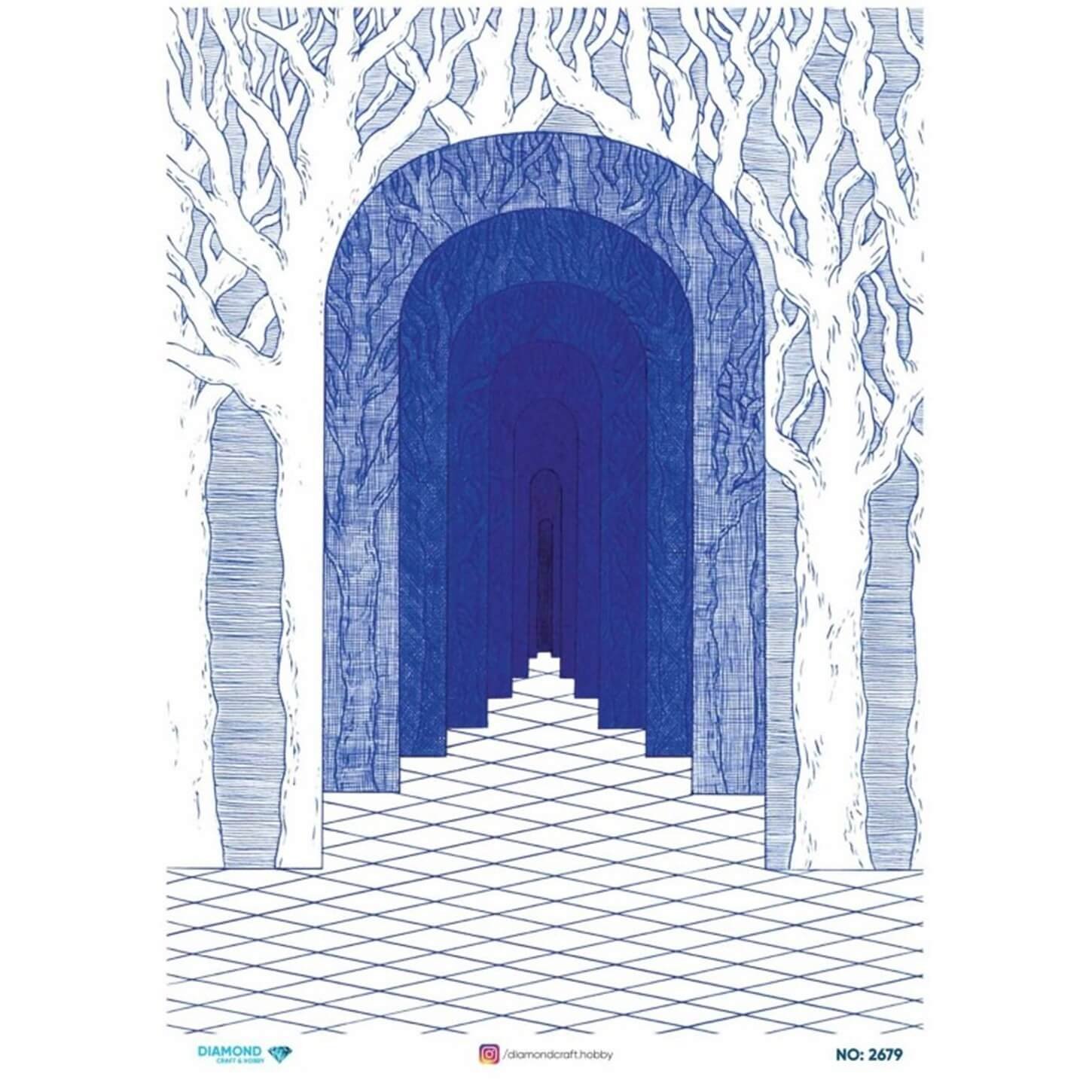 ديكوباج ورق الأرز الماسي 2679