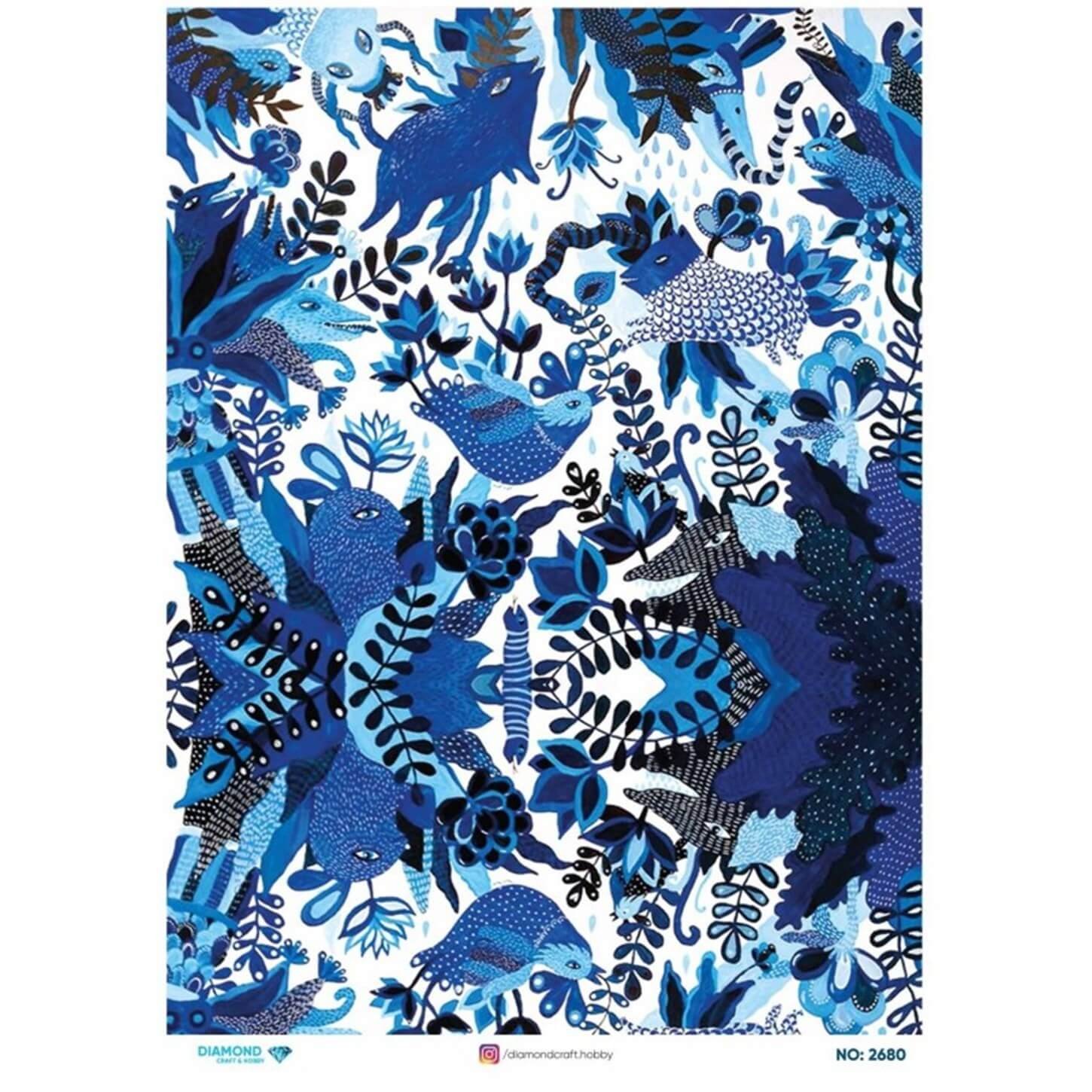 Алмазная рисовая бумага для декупажа 2680