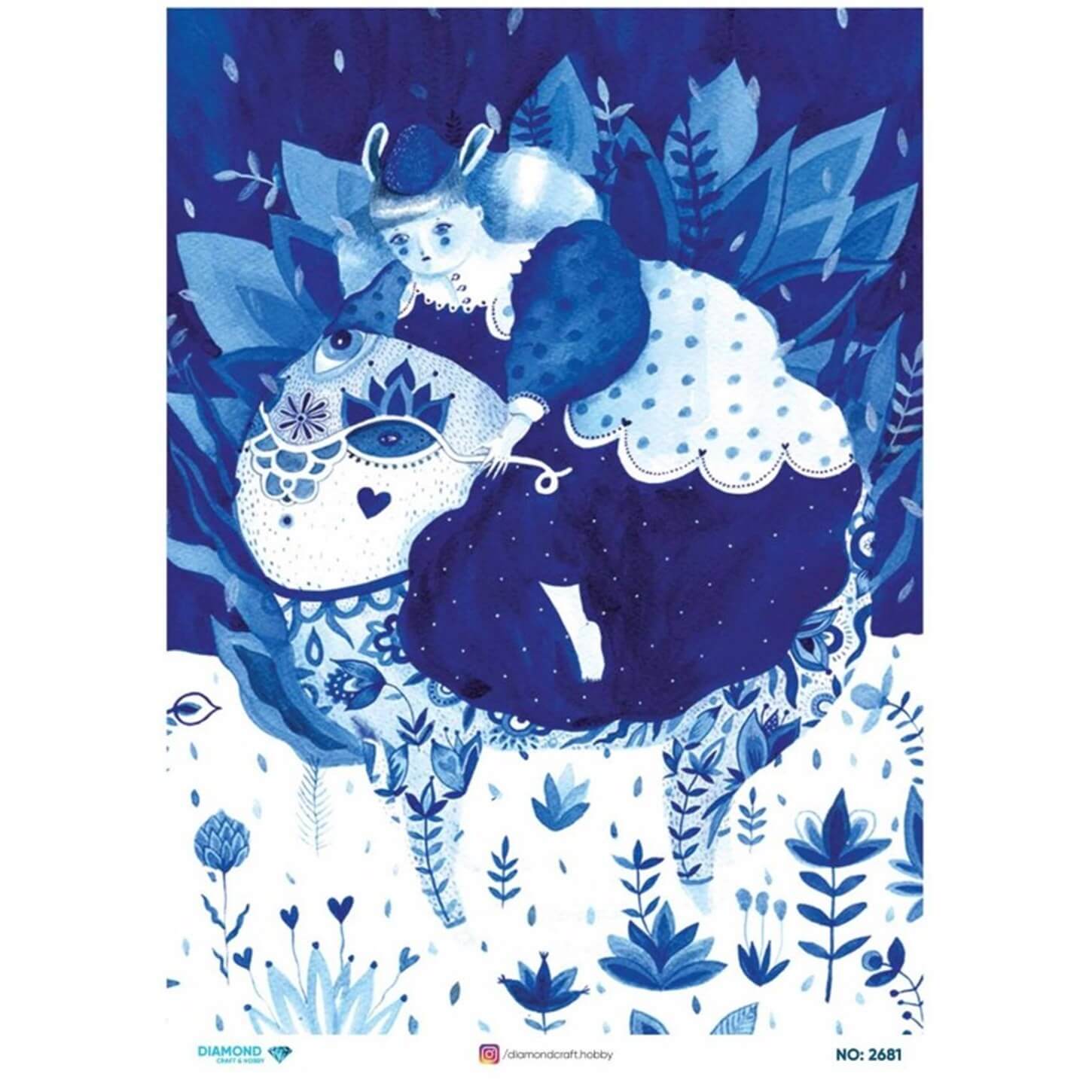 ديكوباج ورق الأرز الماسي 2681