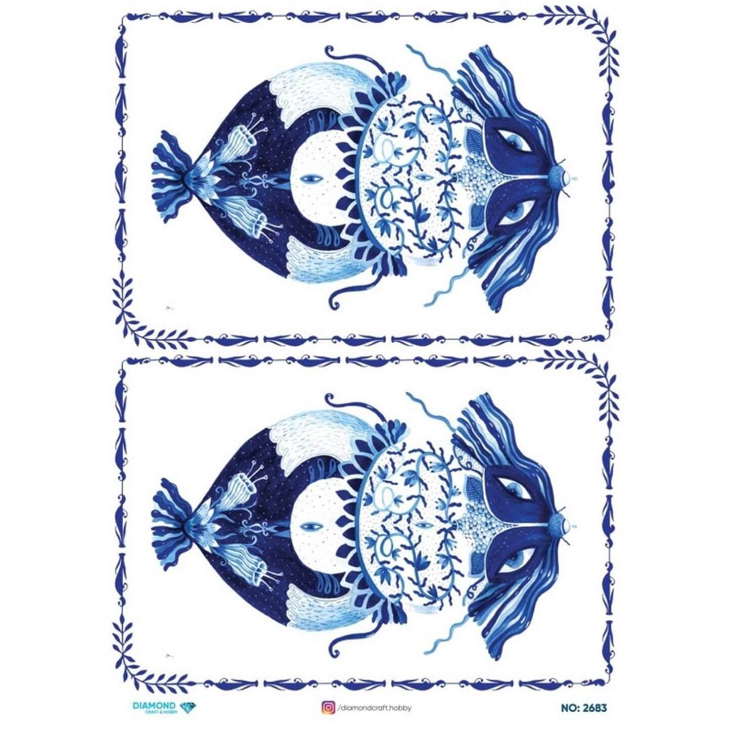 ديكوباج ورق الأرز الماسي 2683