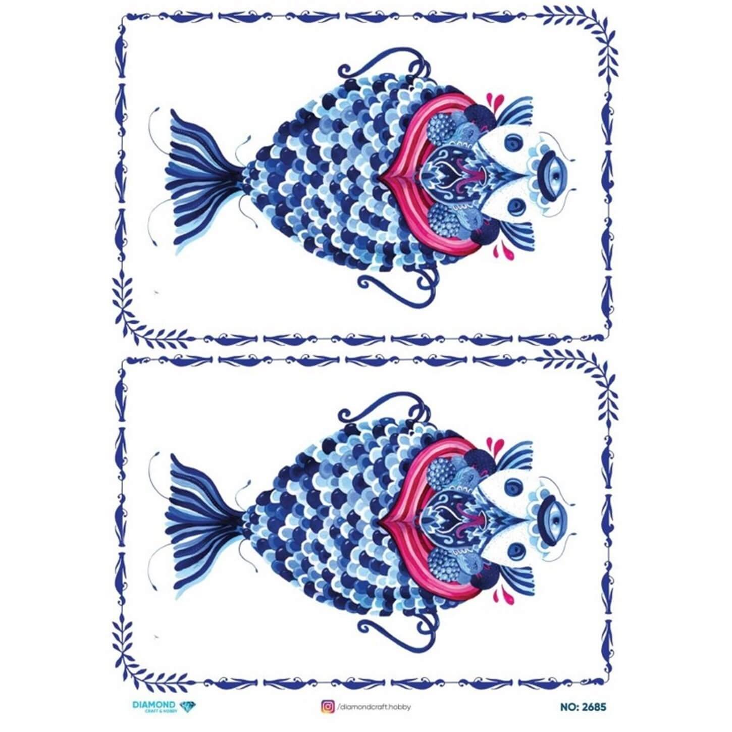 ديكوباج ورق الأرز الماسي 2685