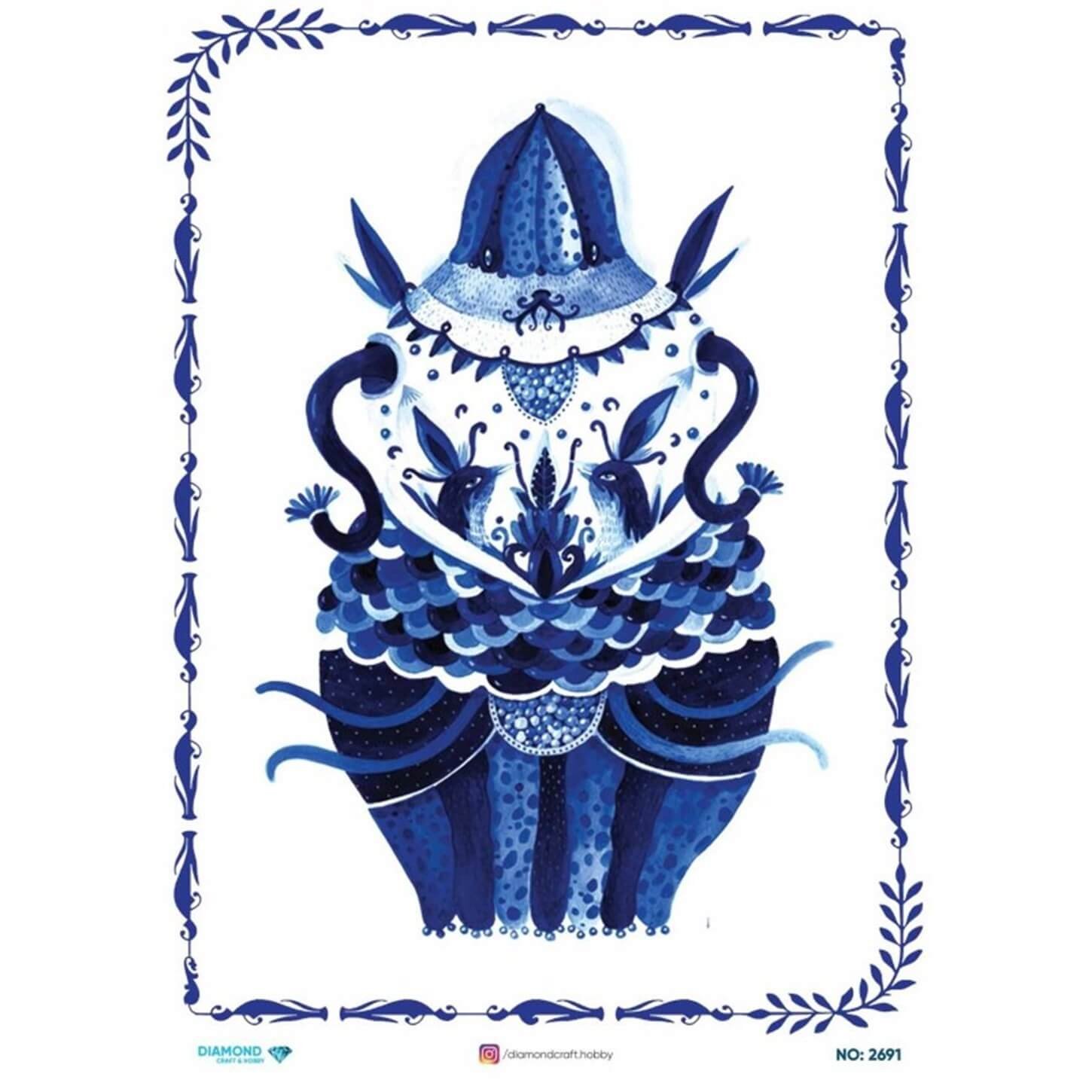 ديكوباج ورق الأرز الماسي 2691