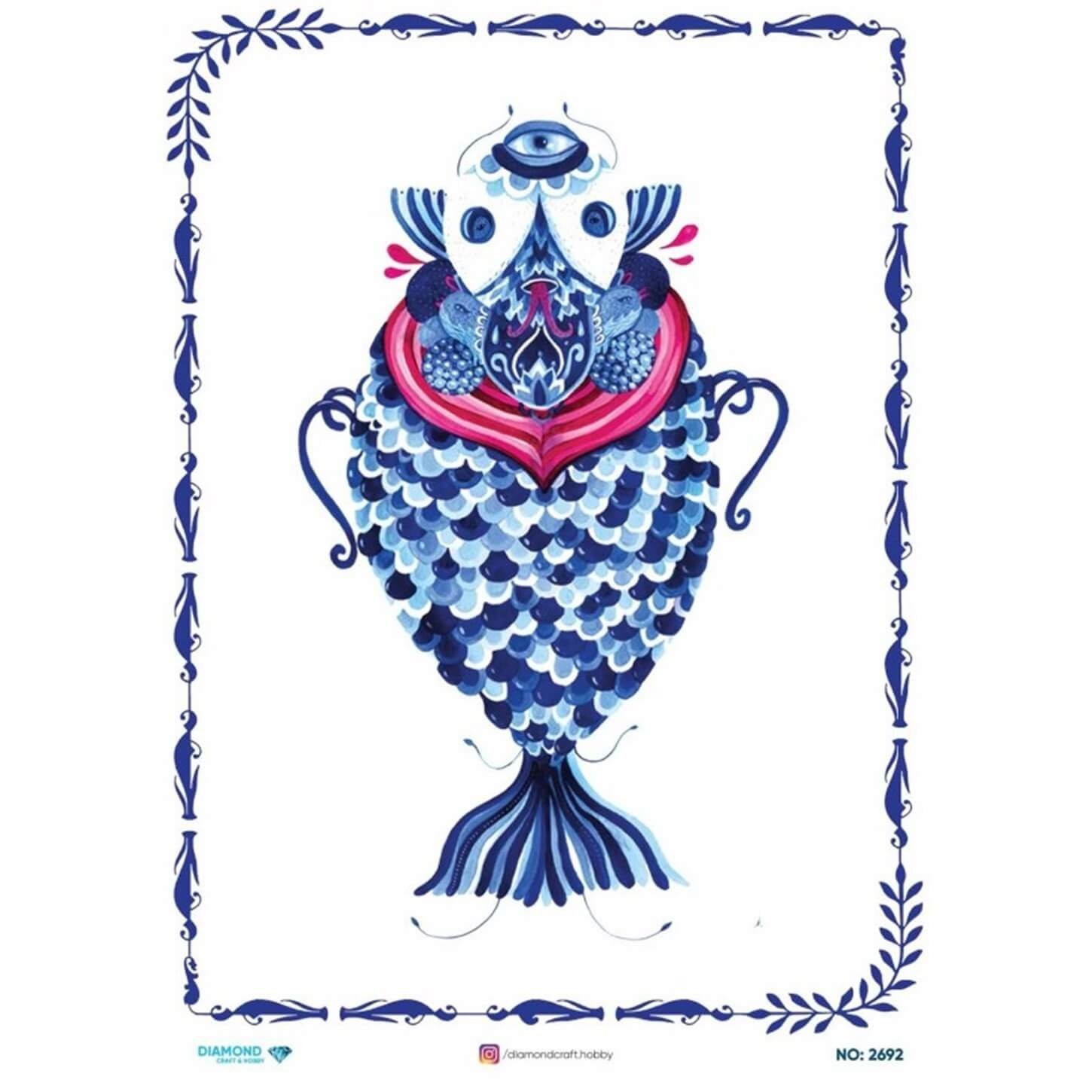 ديكوباج ورق الأرز الماسي 2692