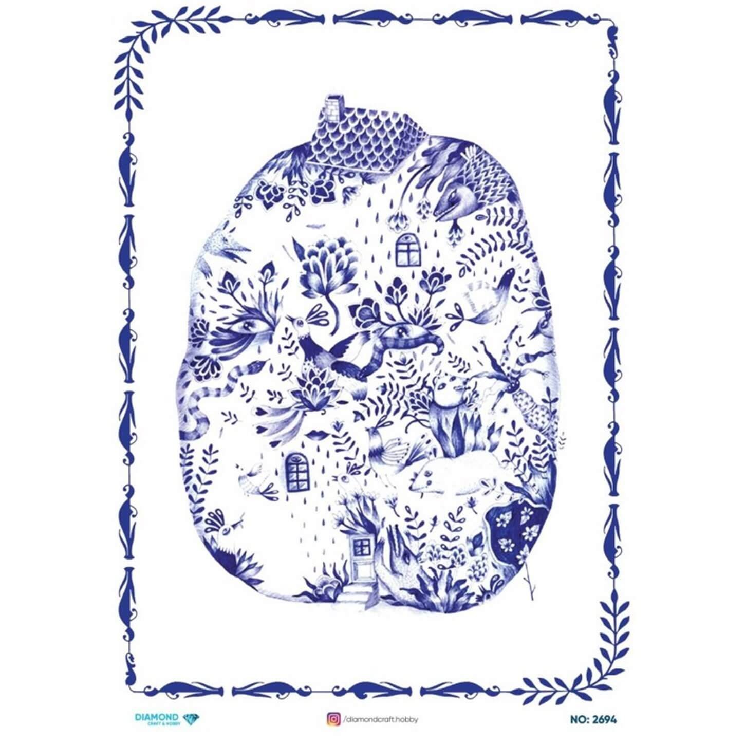 ديكوباج ورق الأرز الماسي 2694