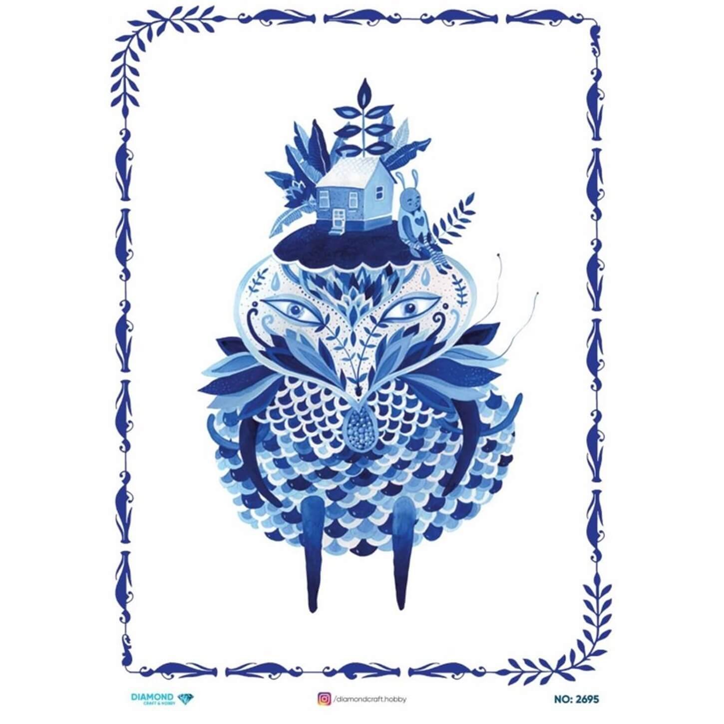 ديكوباج ورق الأرز الماسي 2695