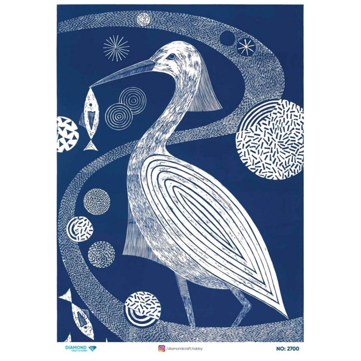 ديكوباج ورق الأرز الماسي 2700