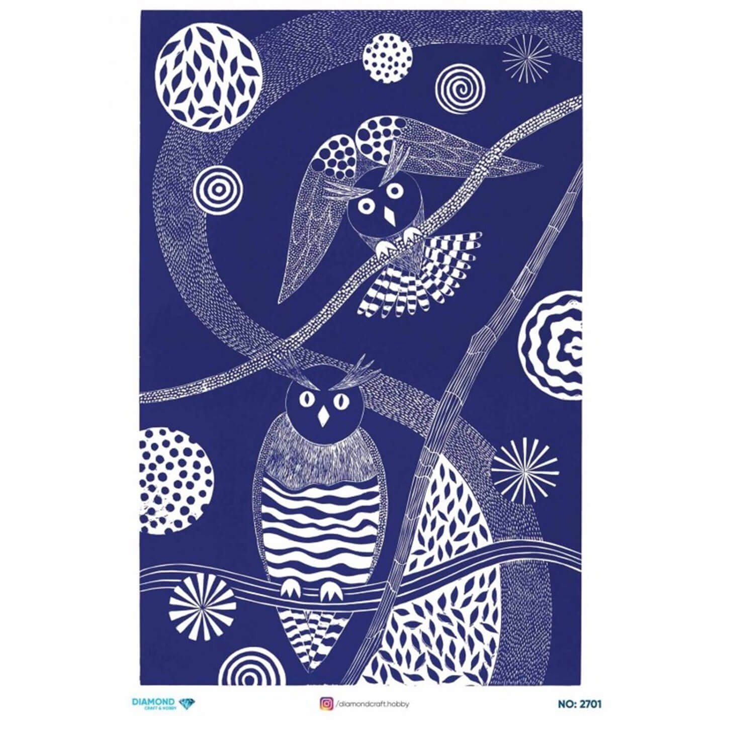 ديكوباج ورق الأرز الماسي 2701