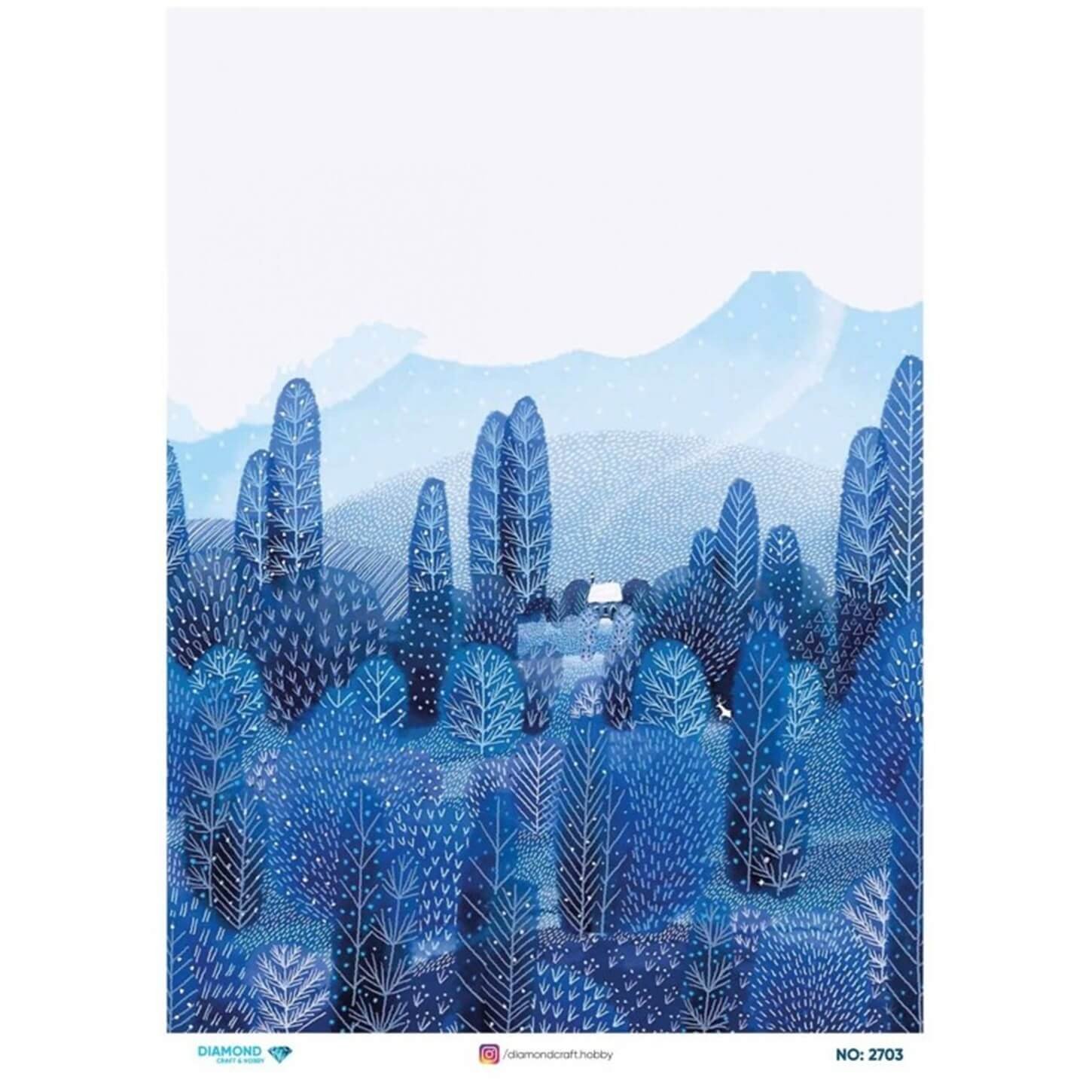 ديكوباج ورق الأرز الماسي 2703