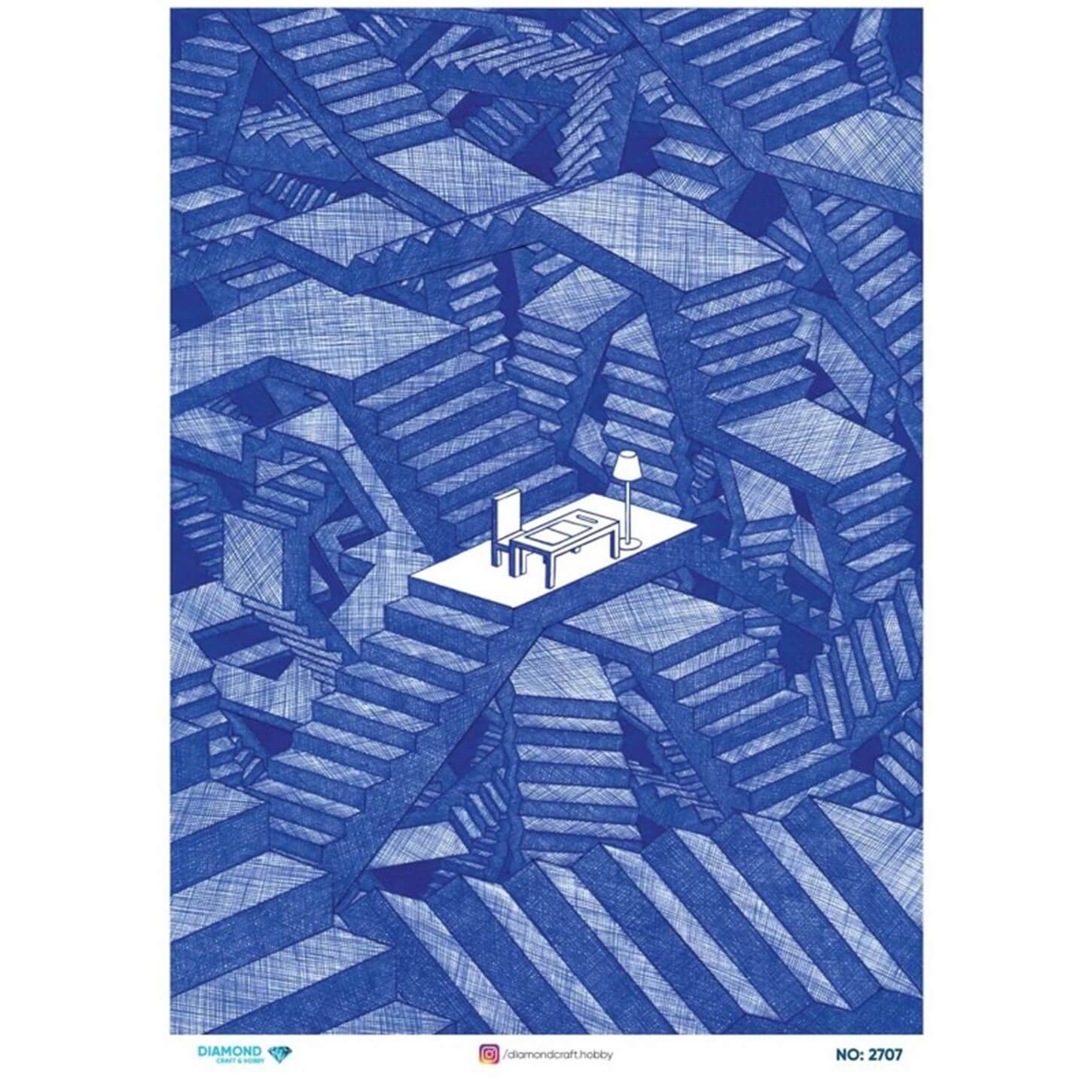 ديكوباج ورق الأرز الماسي 2707