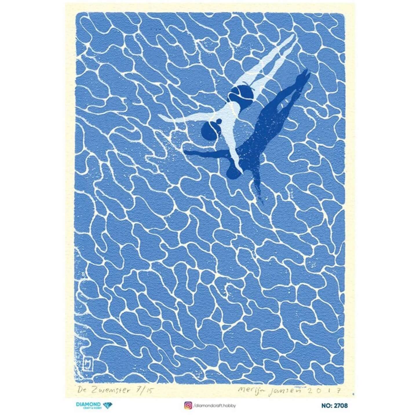 ديكوباج ورق الأرز الماسي 2708