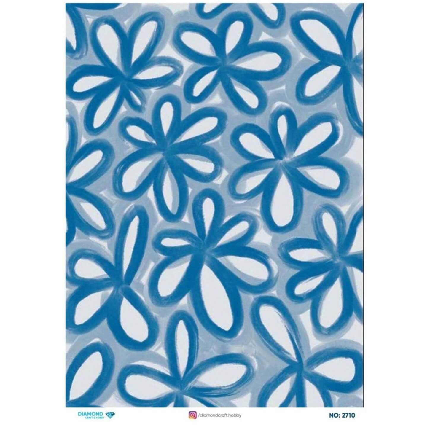 ديكوباج ورق الأرز الماسي 2710