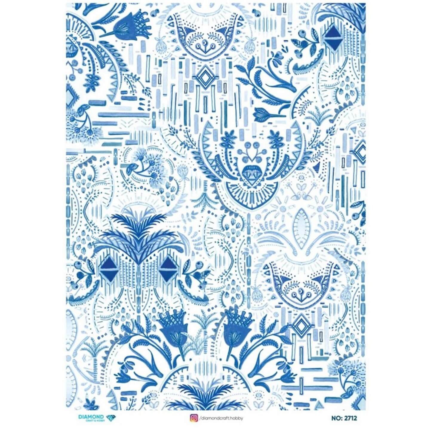 ديكوباج ورق الأرز الماسي 2712