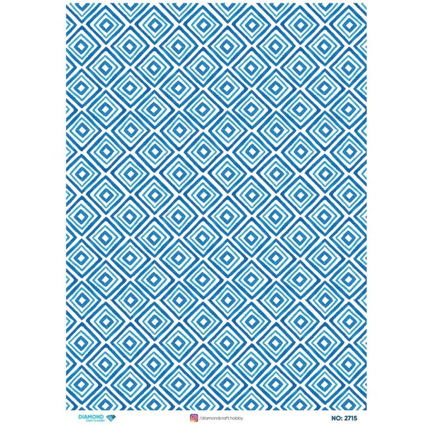 ديكوباج ورق الأرز الماسي 2715