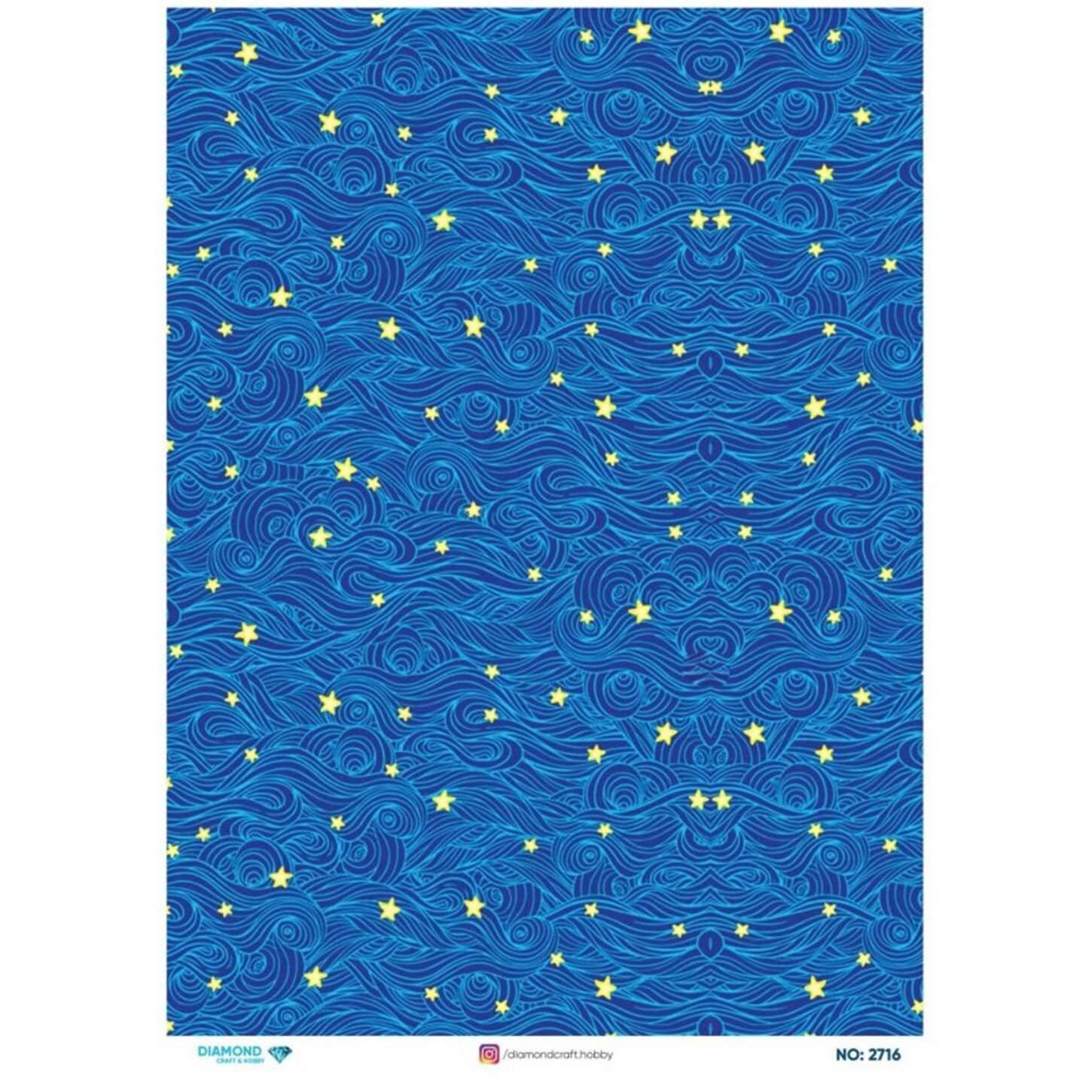 ديكوباج ورق الأرز الماسي 2716