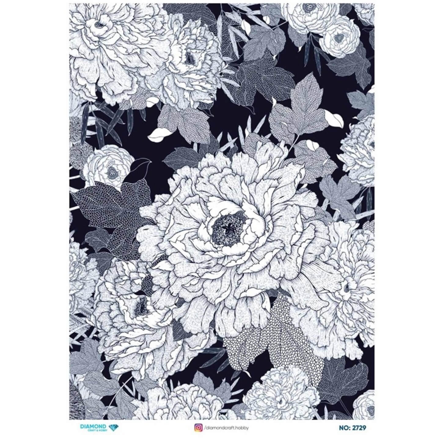 ديكوباج ورق الأرز الماسي 2729