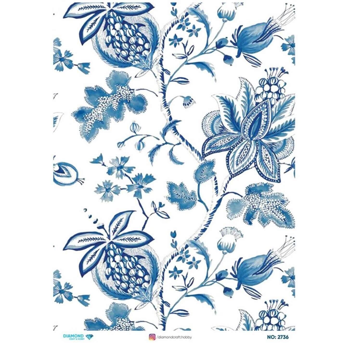 ديكوباج ورق الأرز الماسي 2736