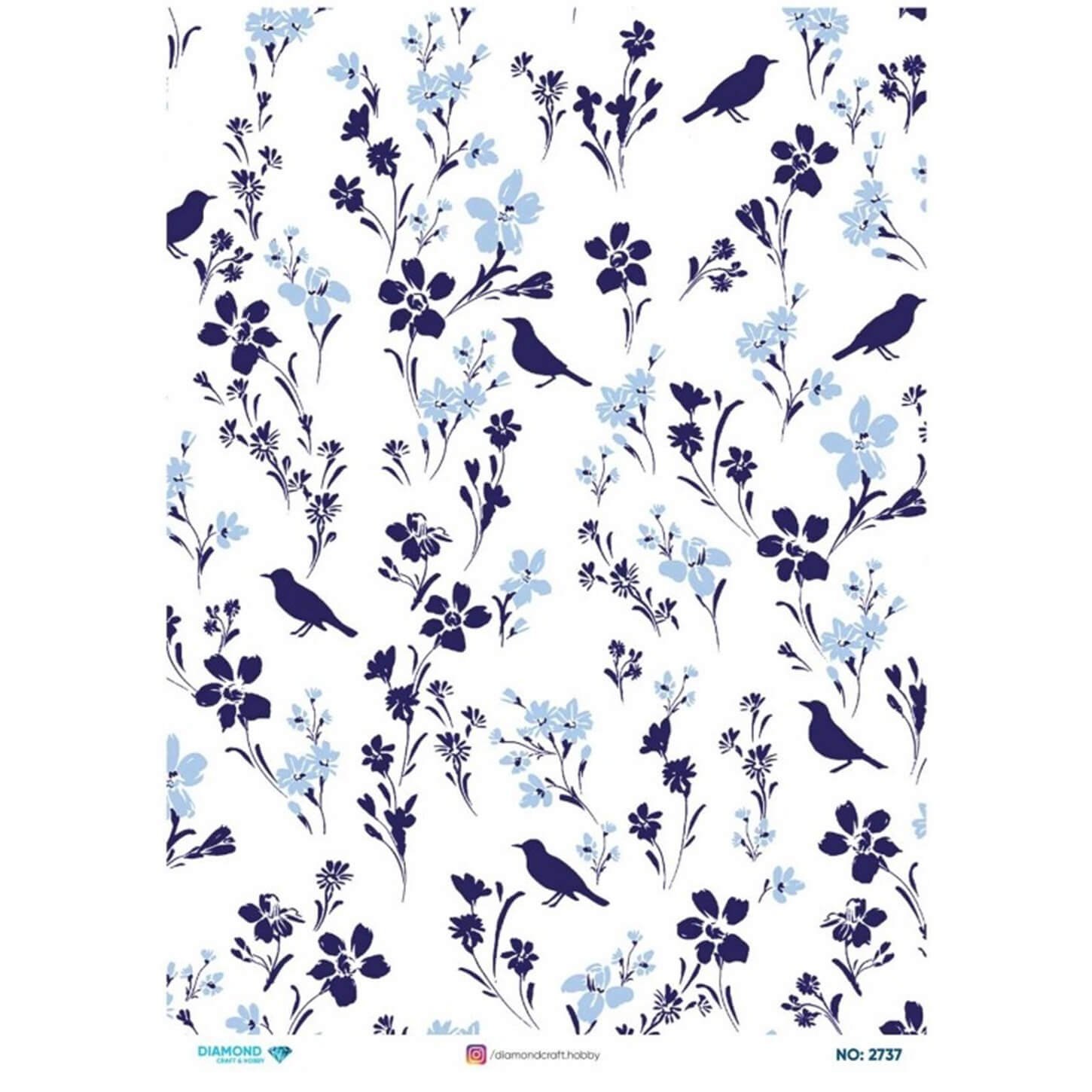 ديكوباج ورق الأرز الماسي 2737