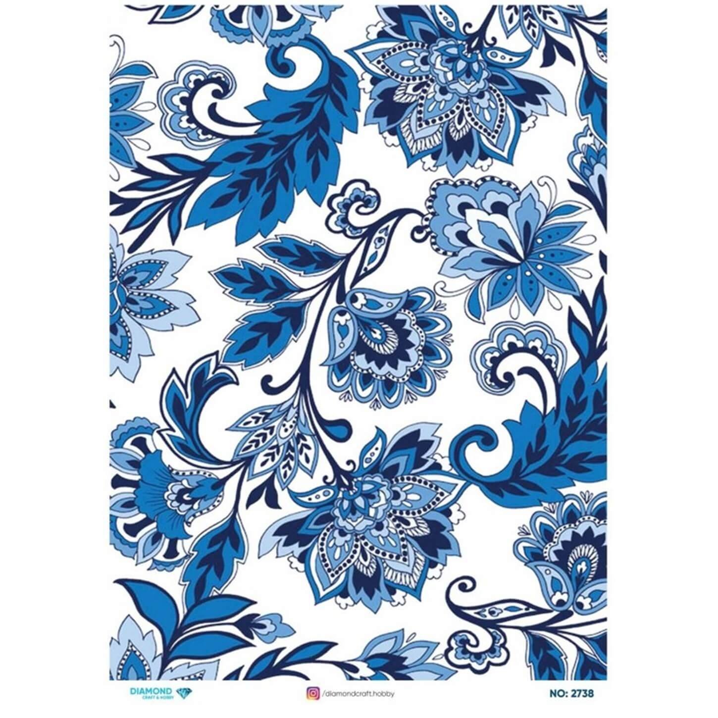 ديكوباج ورق الأرز الماسي 2738