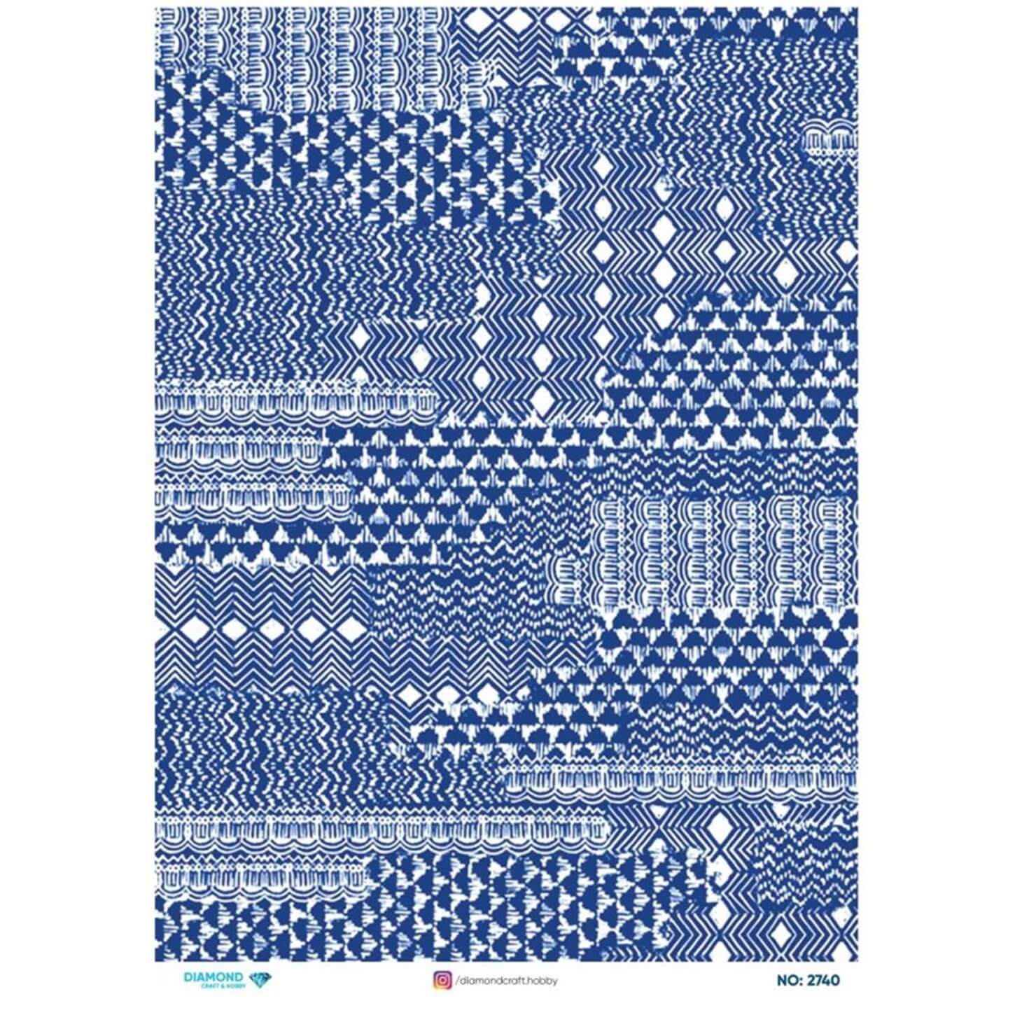 ديكوباج ورق الأرز الماسي 2740