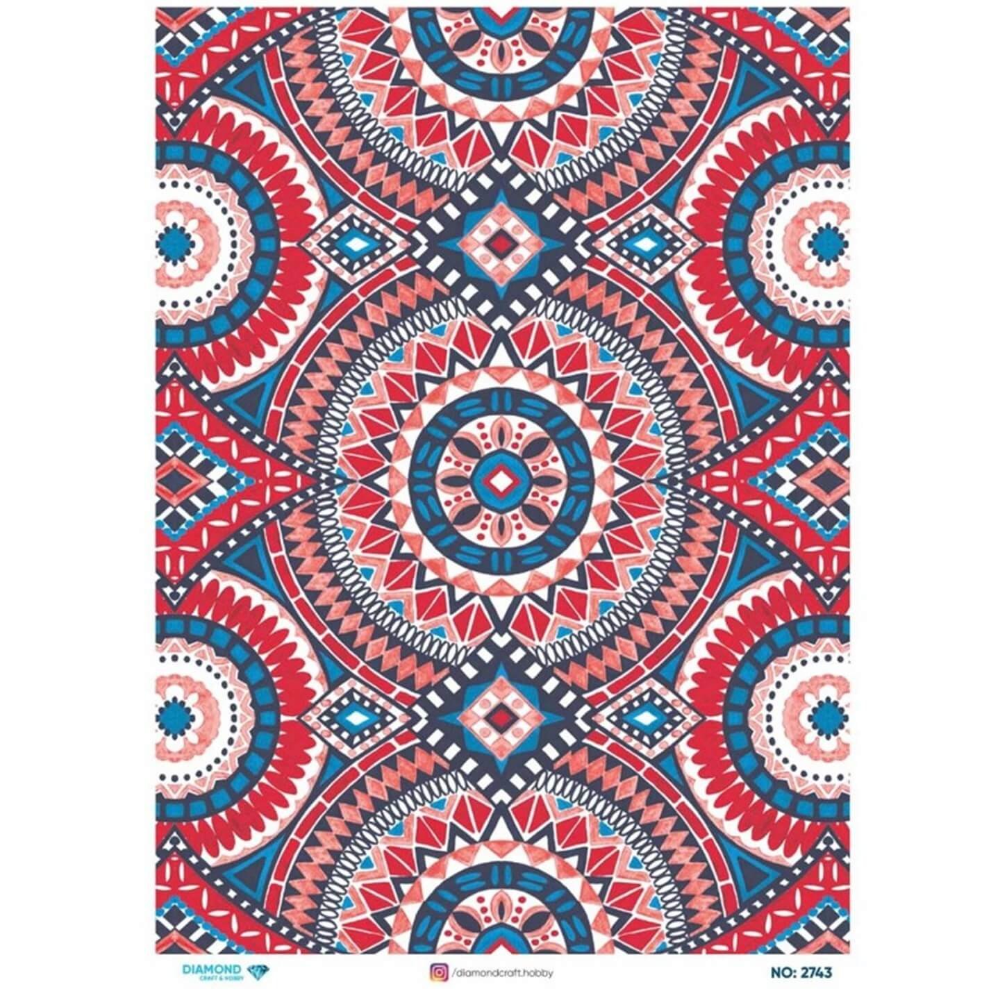 ديكوباج ورق الأرز الماسي 2743